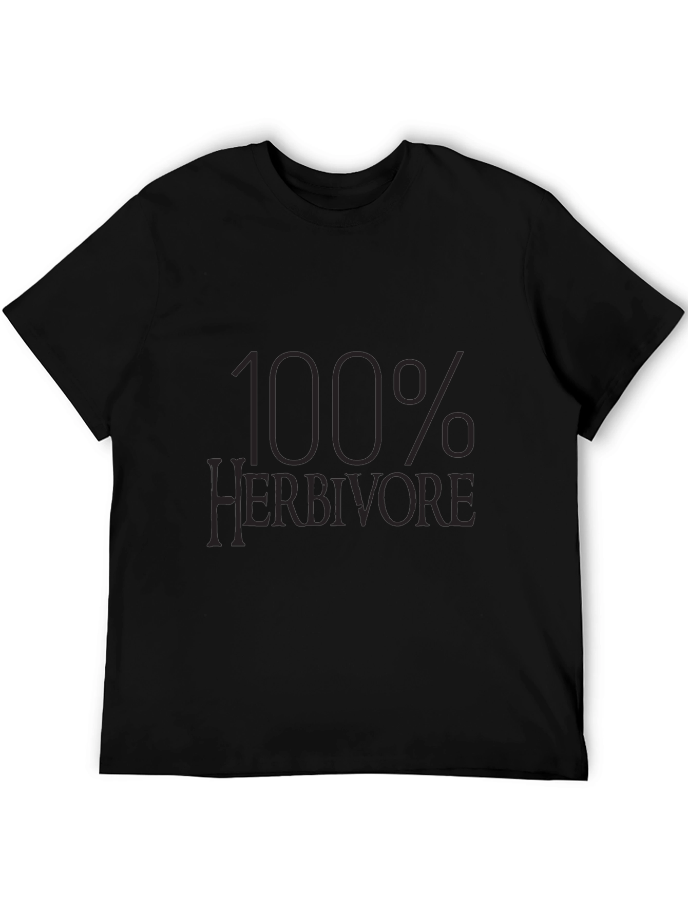 100% Herbivore Black Tee - Vegan Style