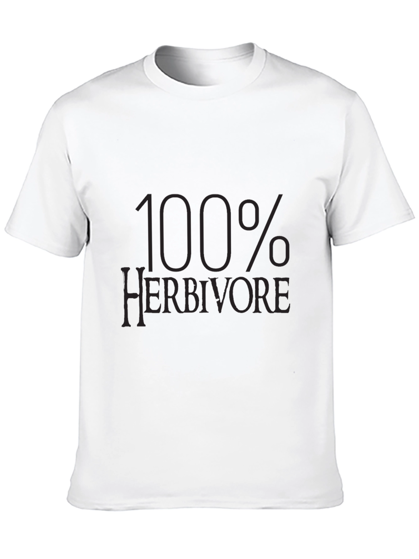100% Herbivore Black Tee - Vegan Style