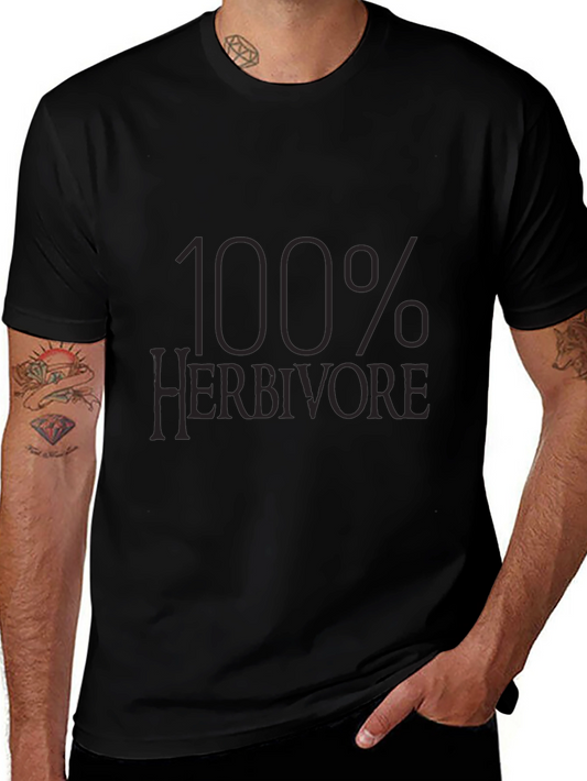 100% Herbivore Black Tee - Vegan Style
