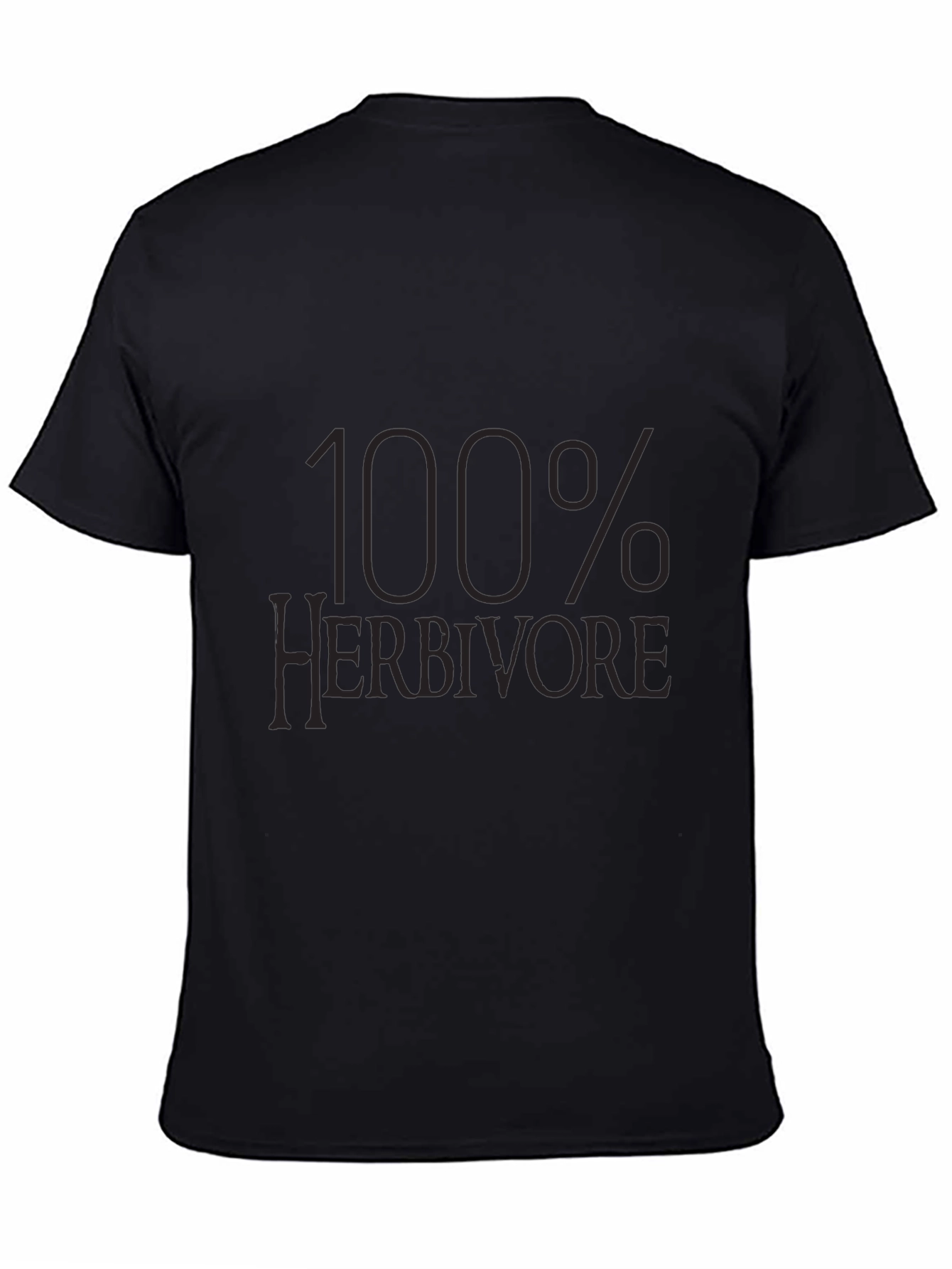 100% Herbivore Black Tee - Vegan Style