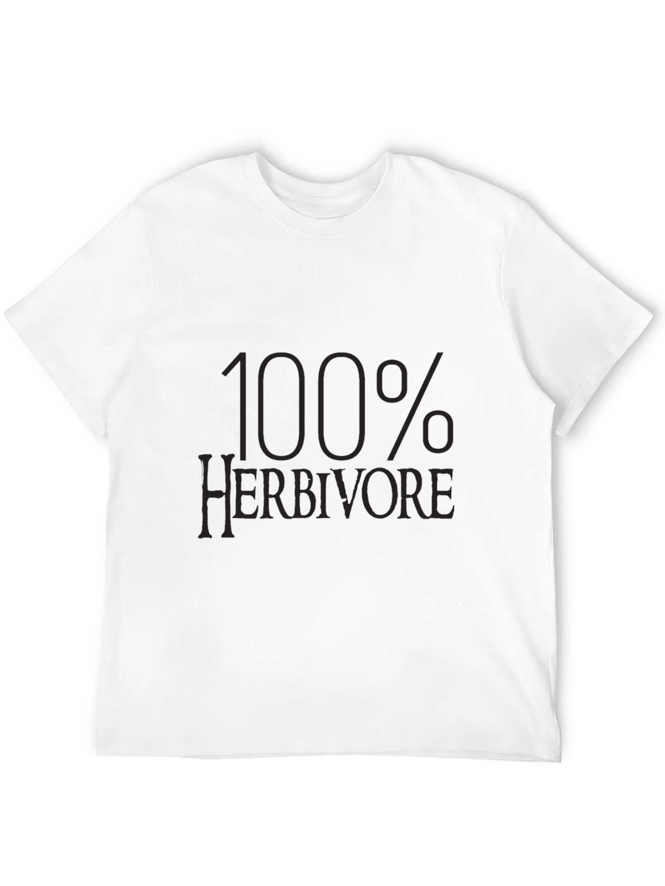 100% Herbivore Black Tee - Vegan Style