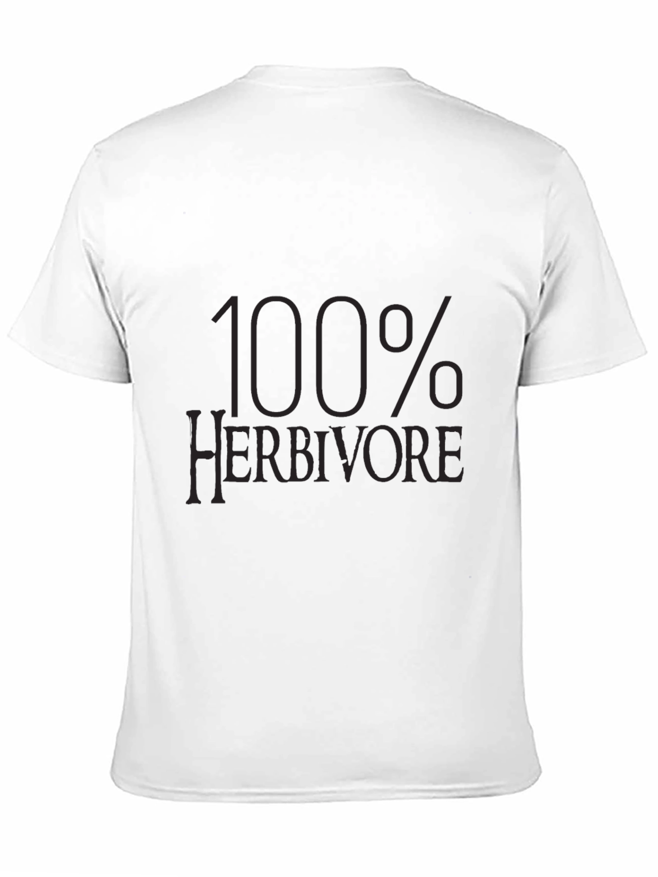 100% Herbivore Black Tee - Vegan Style