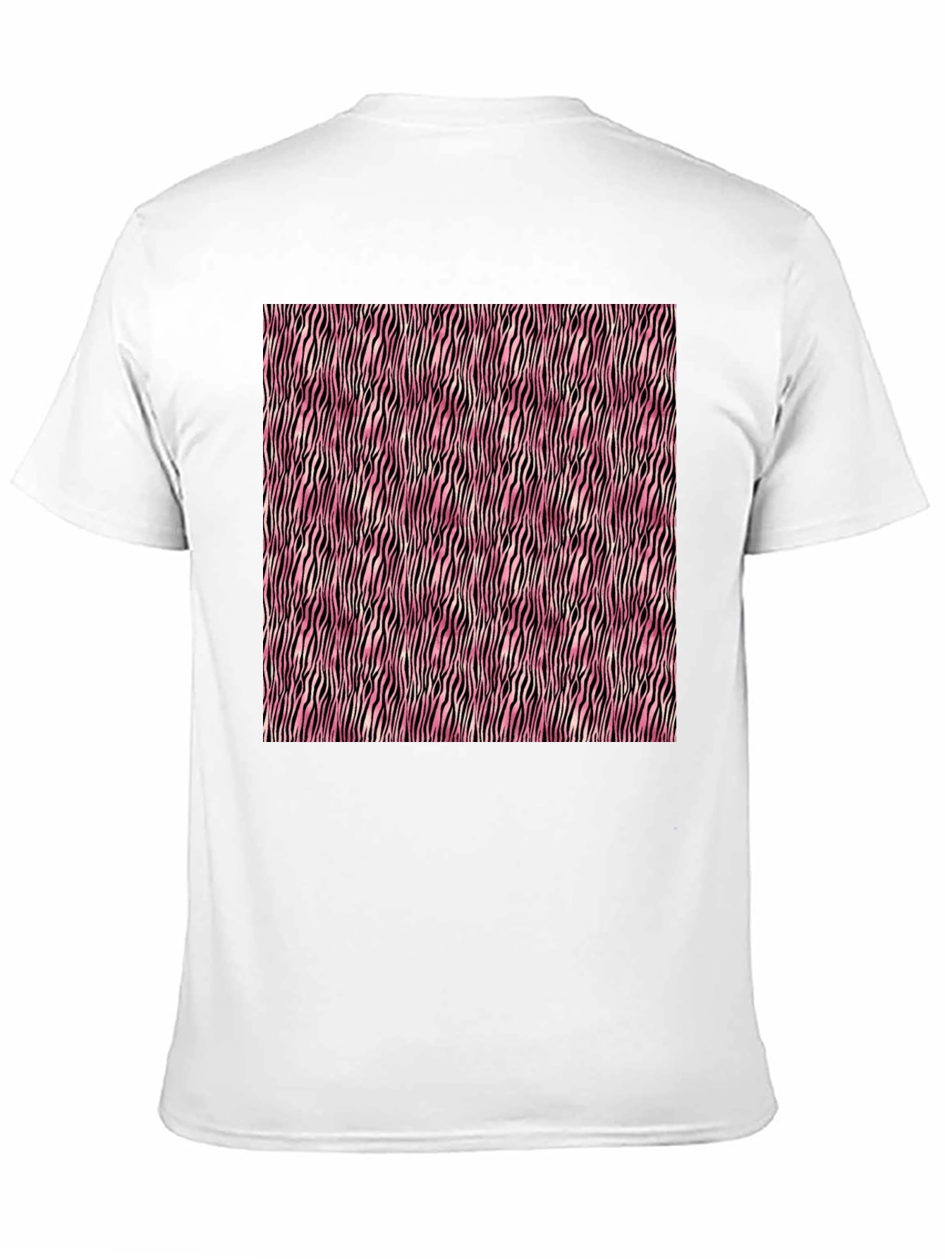 Pink Zebra Stripe Mens Tee