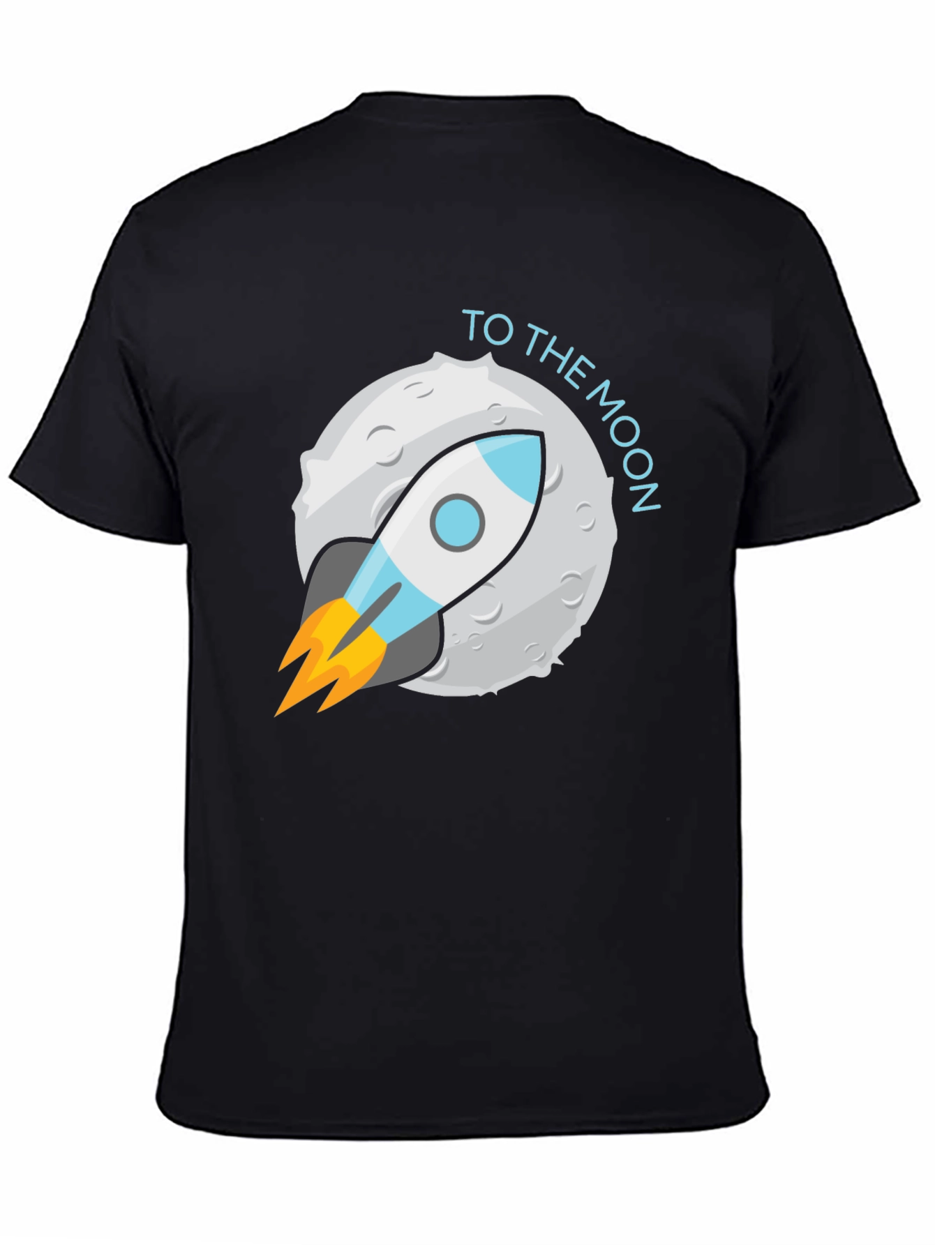 To The Moon Graphic Tee - Space Rocket Design