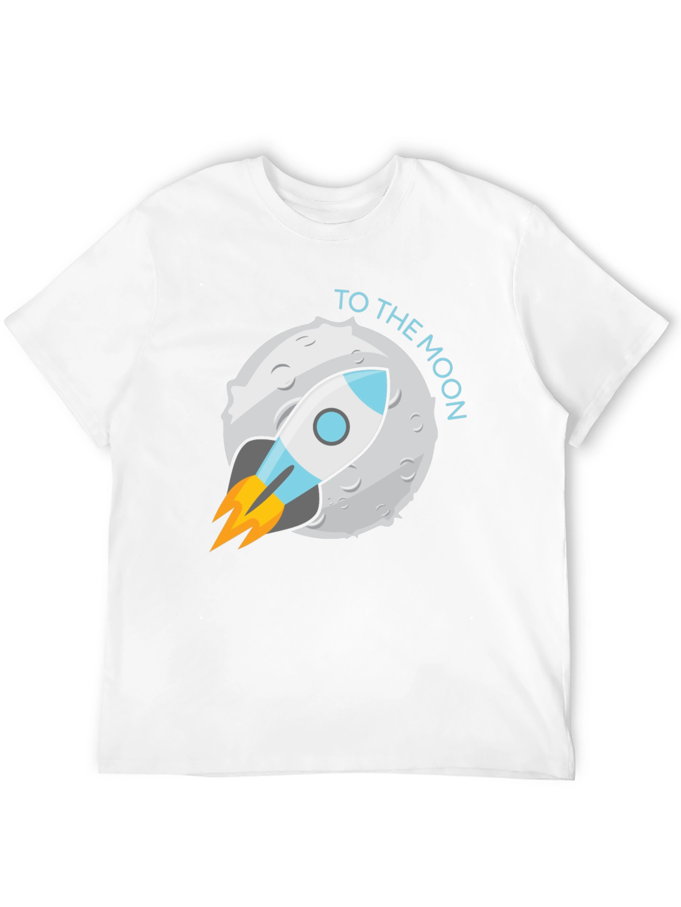 To The Moon Graphic Tee - Space Rocket Design