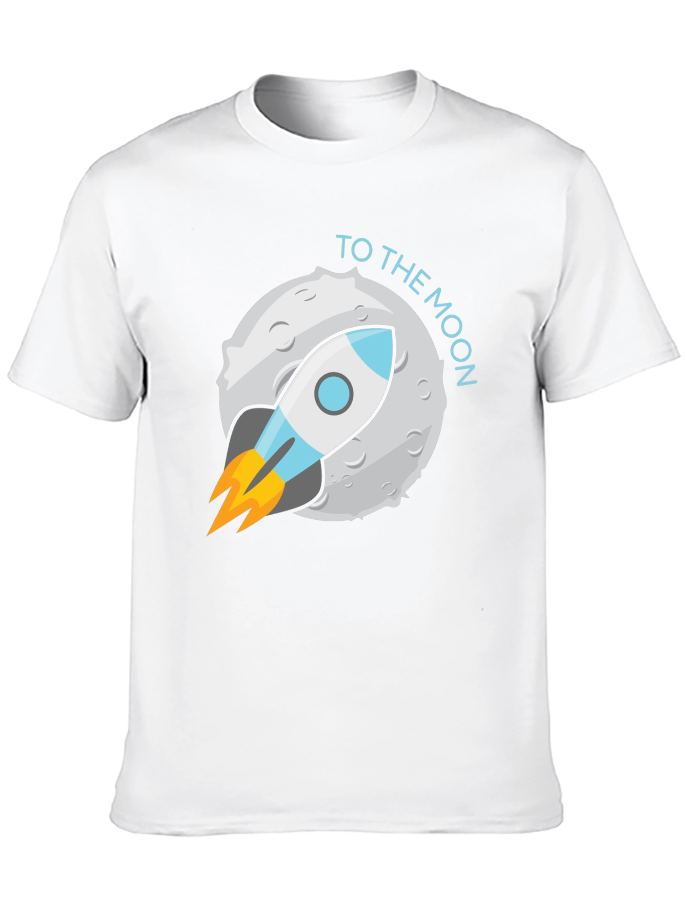 To The Moon Graphic Tee - Space Rocket Design