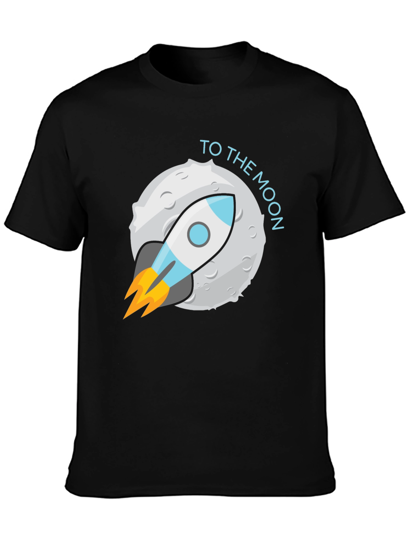 To The Moon Graphic Tee - Space Rocket Design