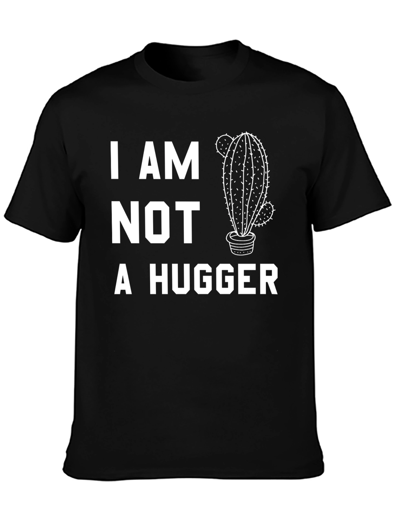 I Am Not A Hugger Cactus Graphic Tee
