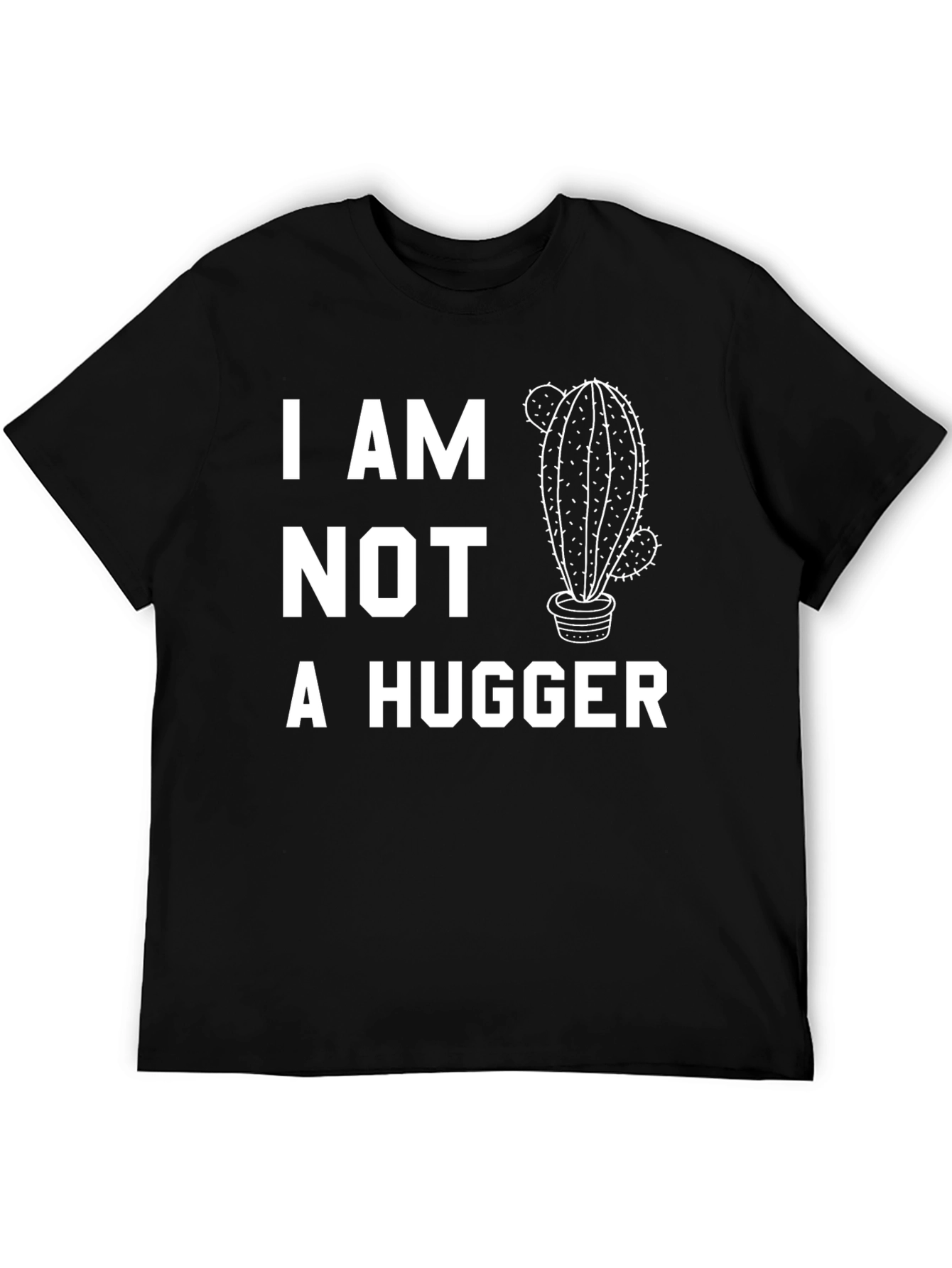 I Am Not A Hugger Cactus Graphic Tee