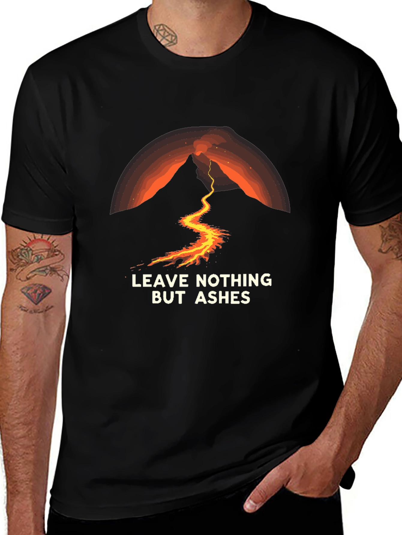 Volcano Ashes Black T-Shirt