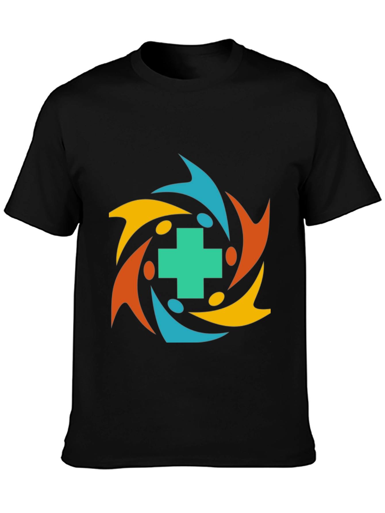 Community Health T-Shirt - Teal Cross Graphic Tee