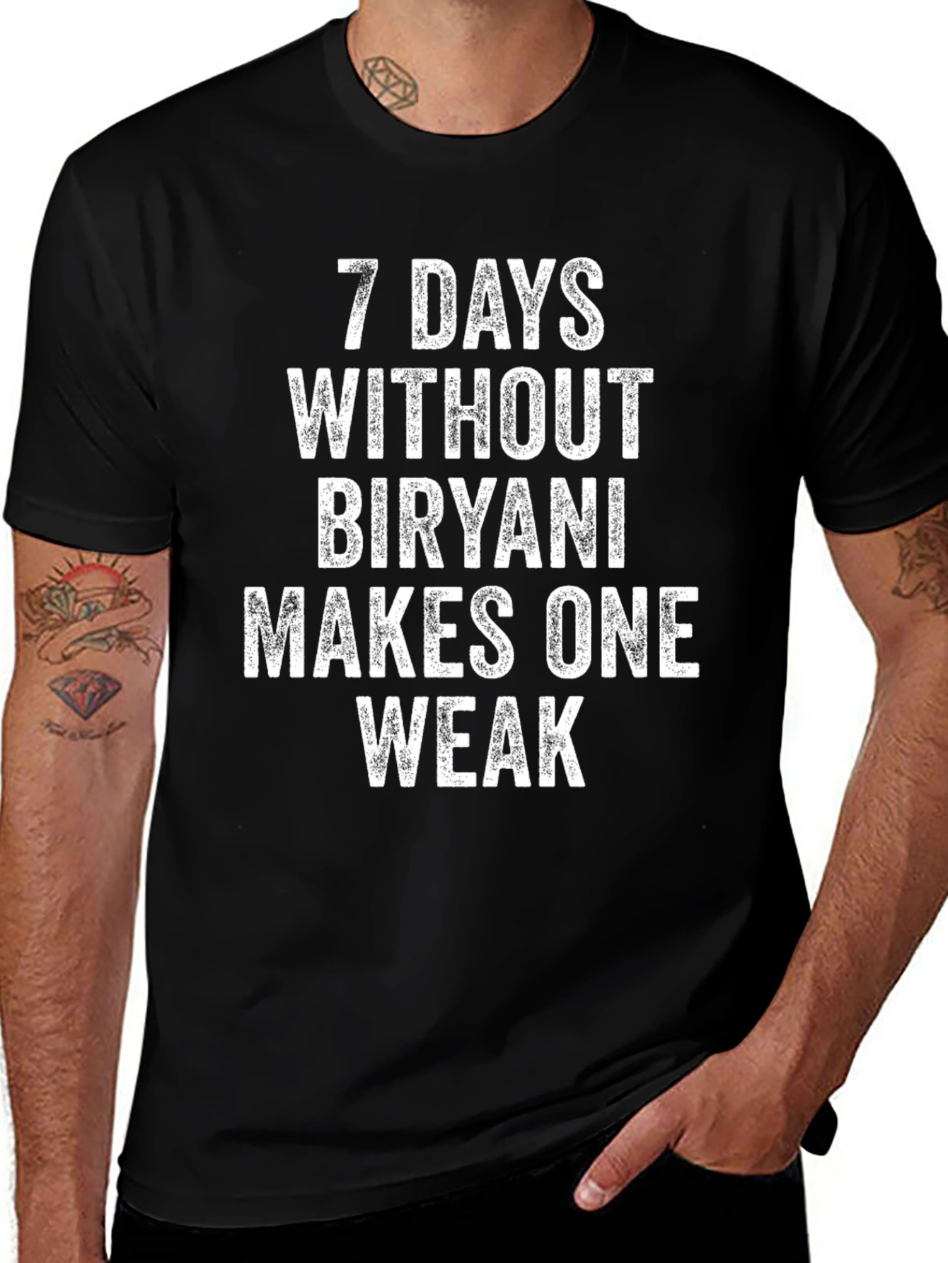 Funny Biryani Lover T-Shirt - 7 Days Without Biryani