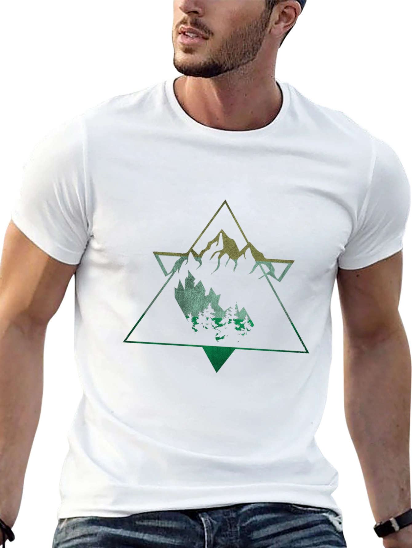 Mountain Graphic Black Tee for Nature Lovers