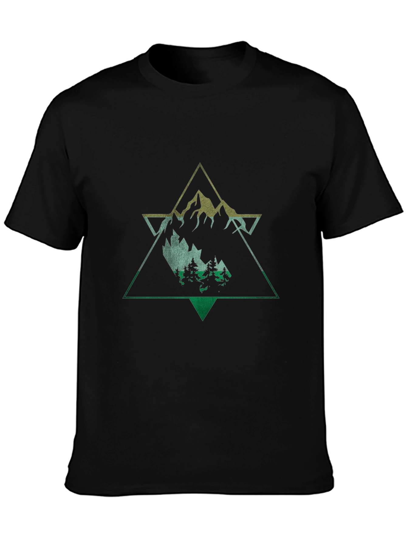 Mountain Graphic Black Tee for Nature Lovers