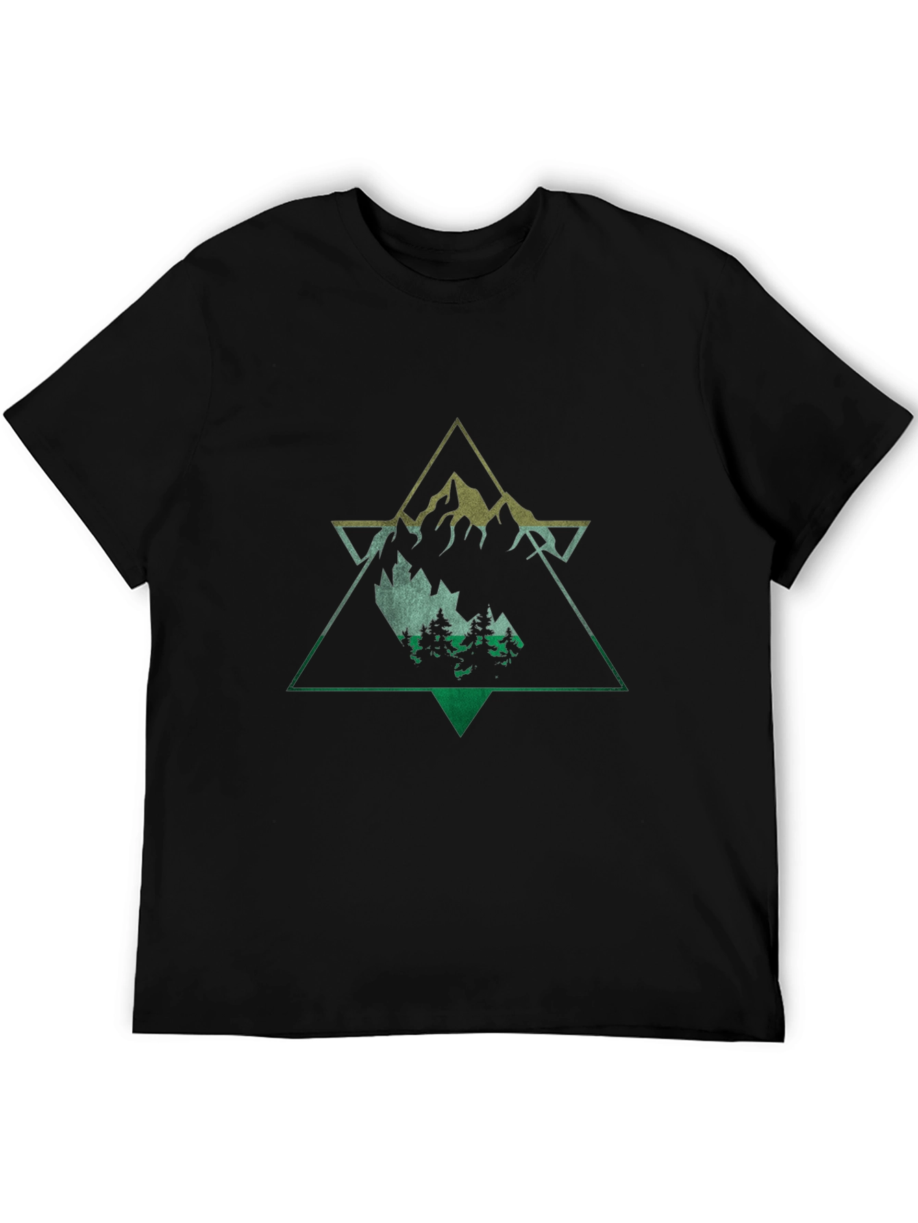 Mountain Graphic Black Tee for Nature Lovers
