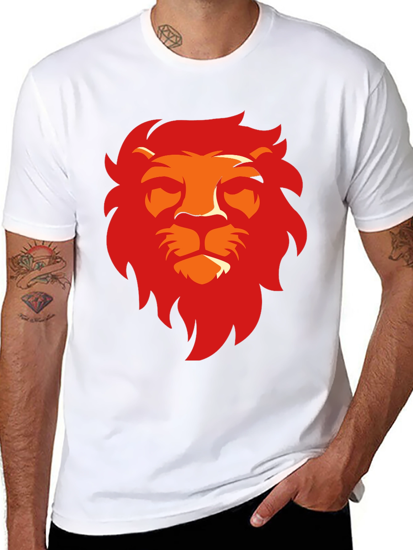 Lion Graphic Black T-Shirt - Bold Style