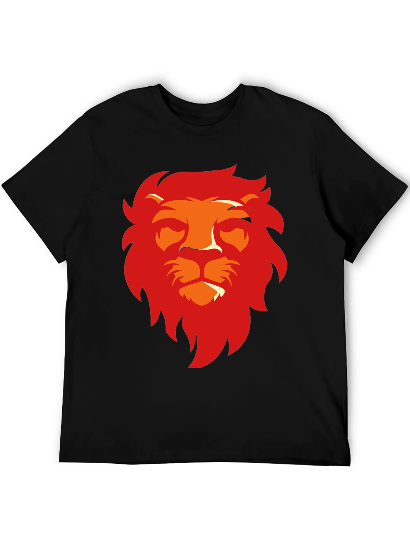 Lion Graphic Black T-Shirt - Bold Style