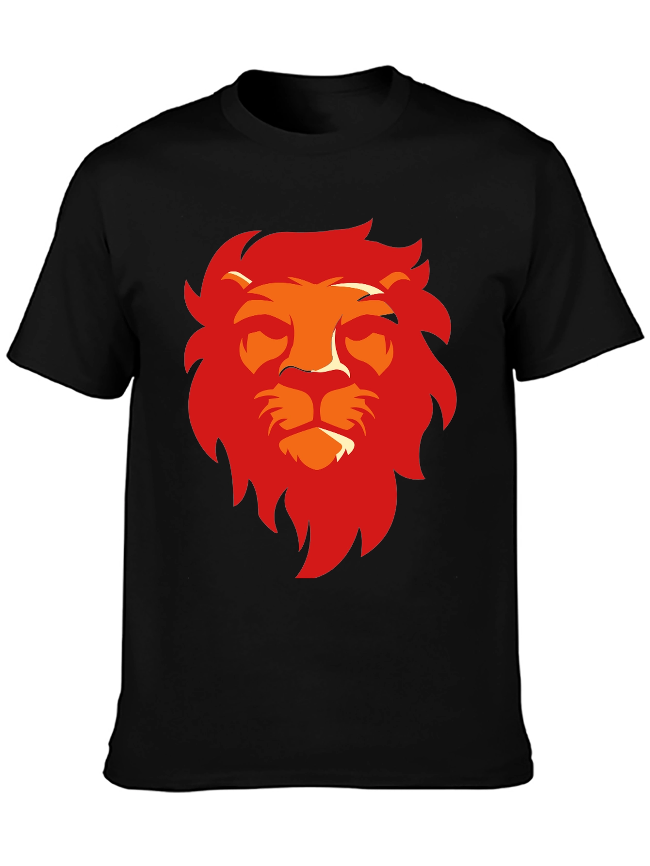 Lion Graphic Black T-Shirt - Bold Style