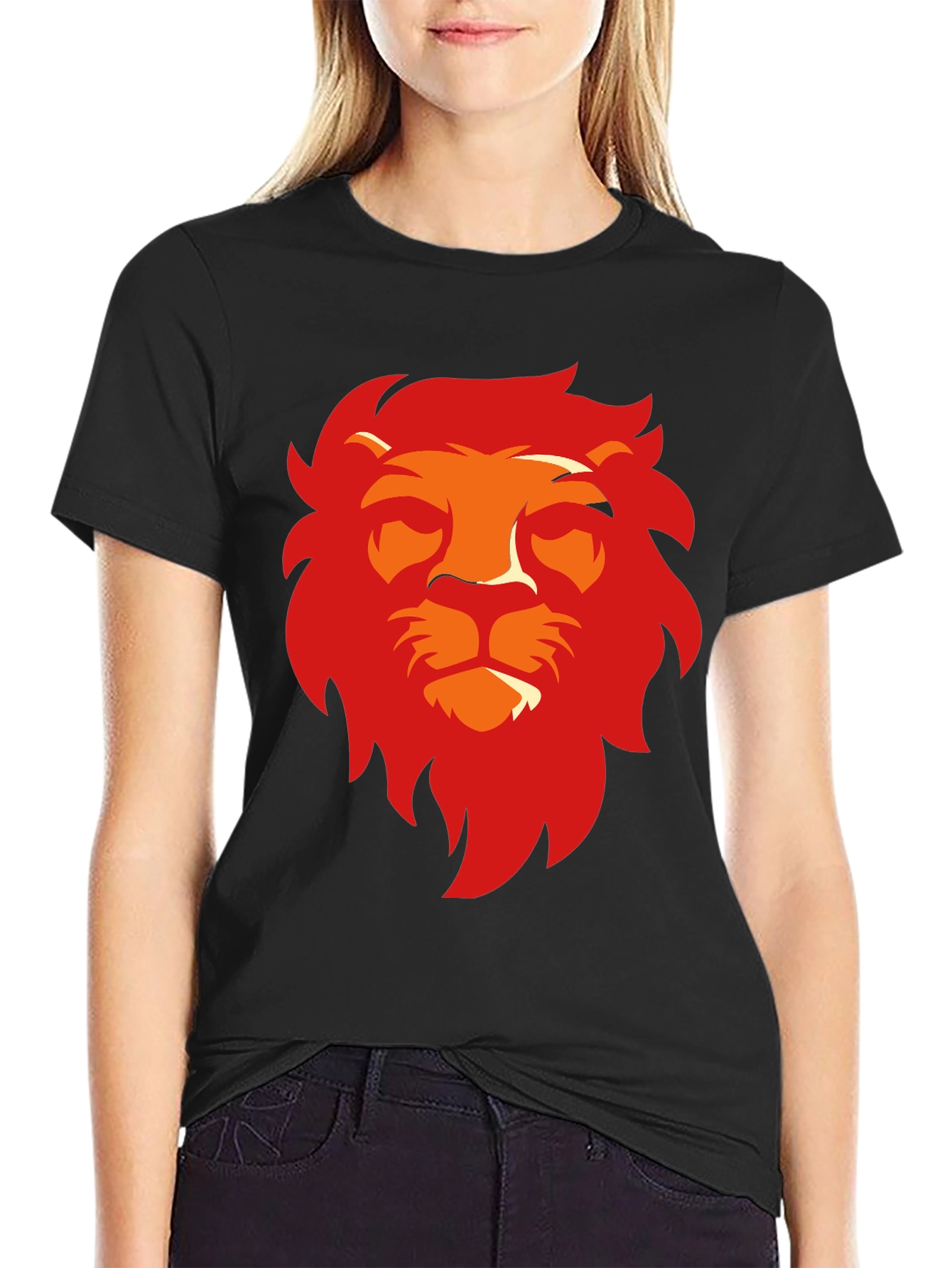 Lion Graphic Black T-Shirt - Bold Style