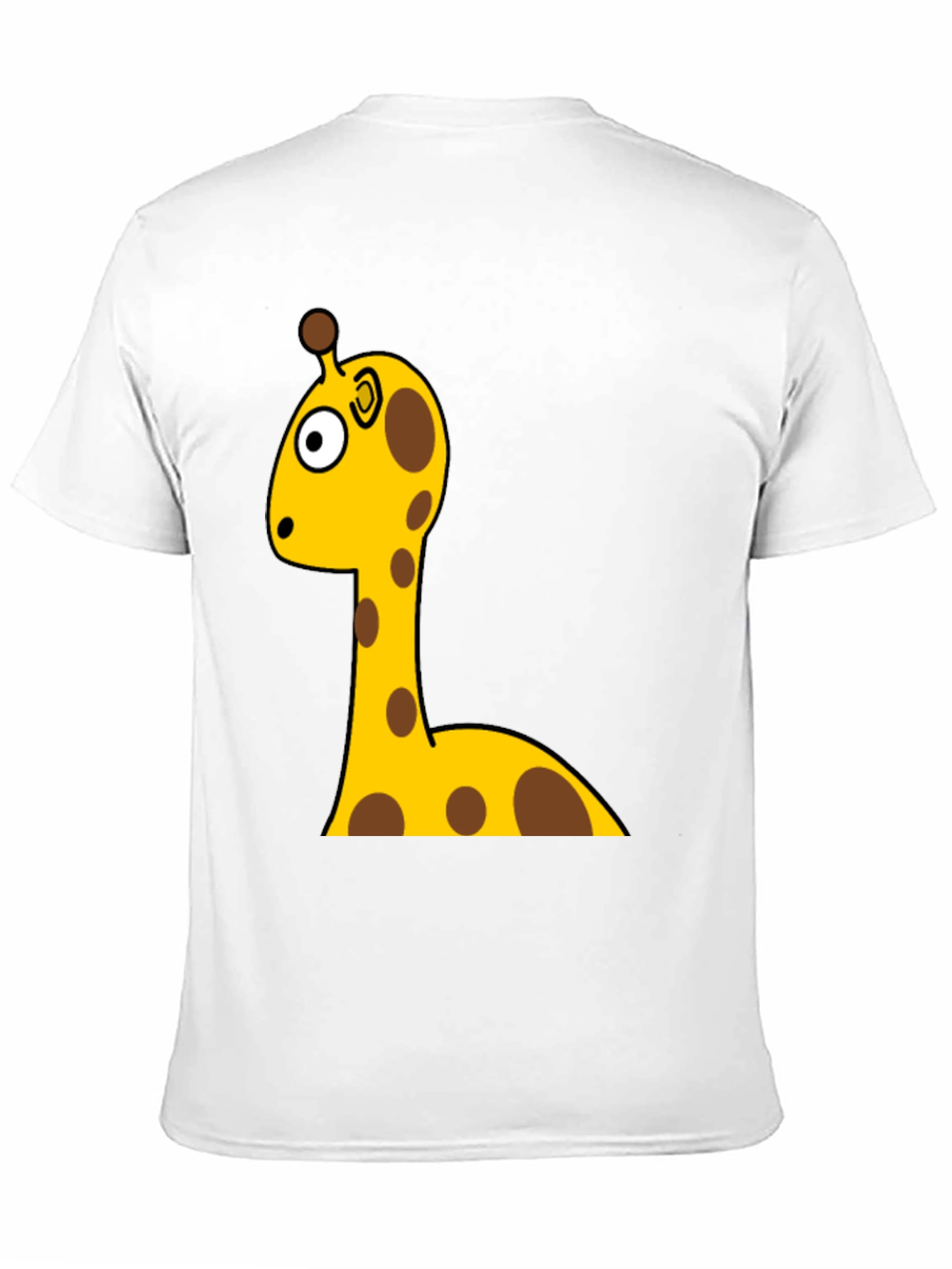 Giraffe Cartoon Graphic T-Shirt - Black