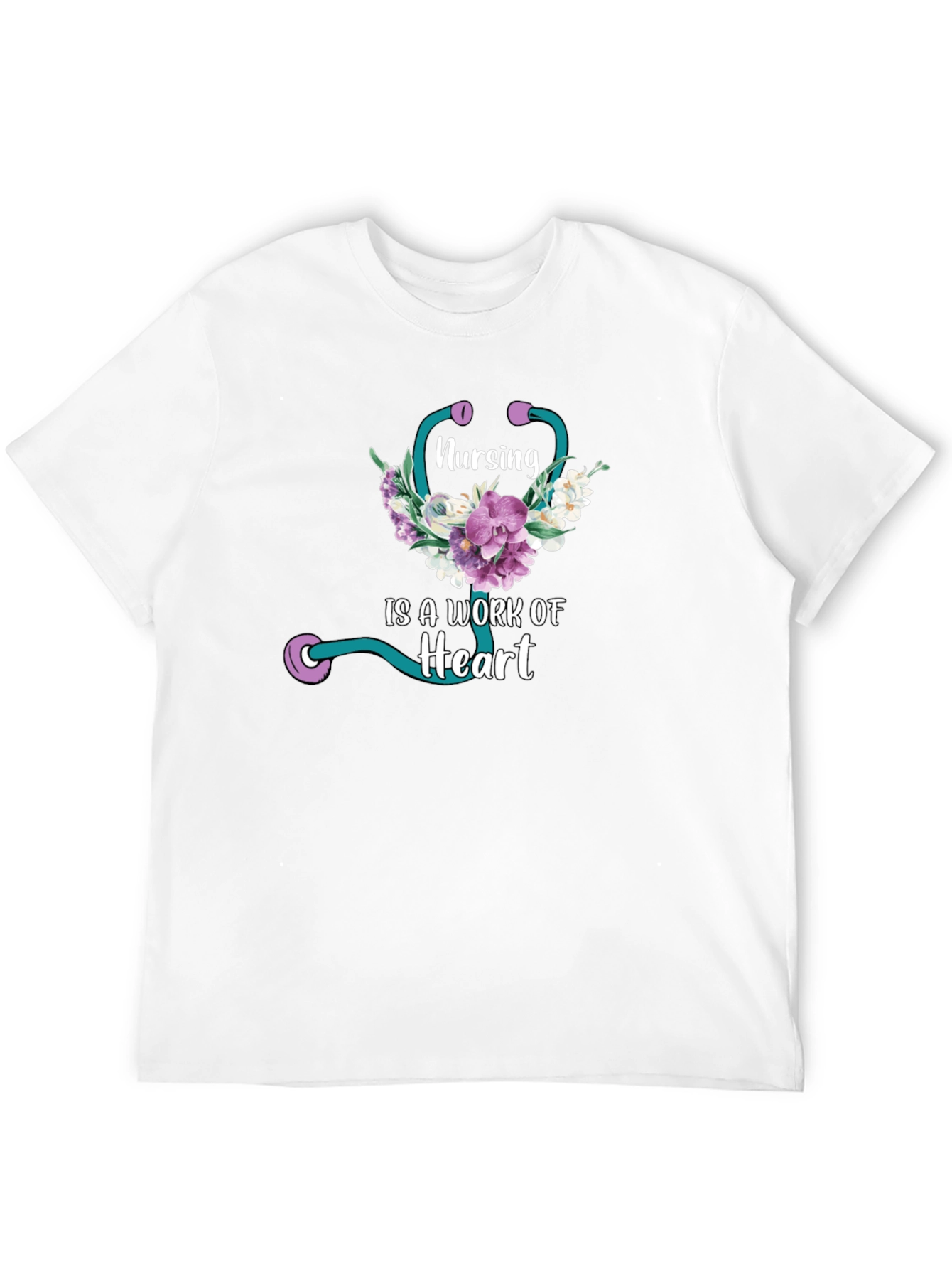 Nursing is a Work of Heart Graphic T-Shirt