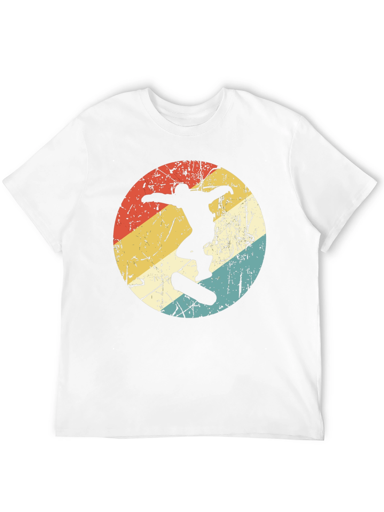 Retro Skateboarder Graphic Tee - Black
