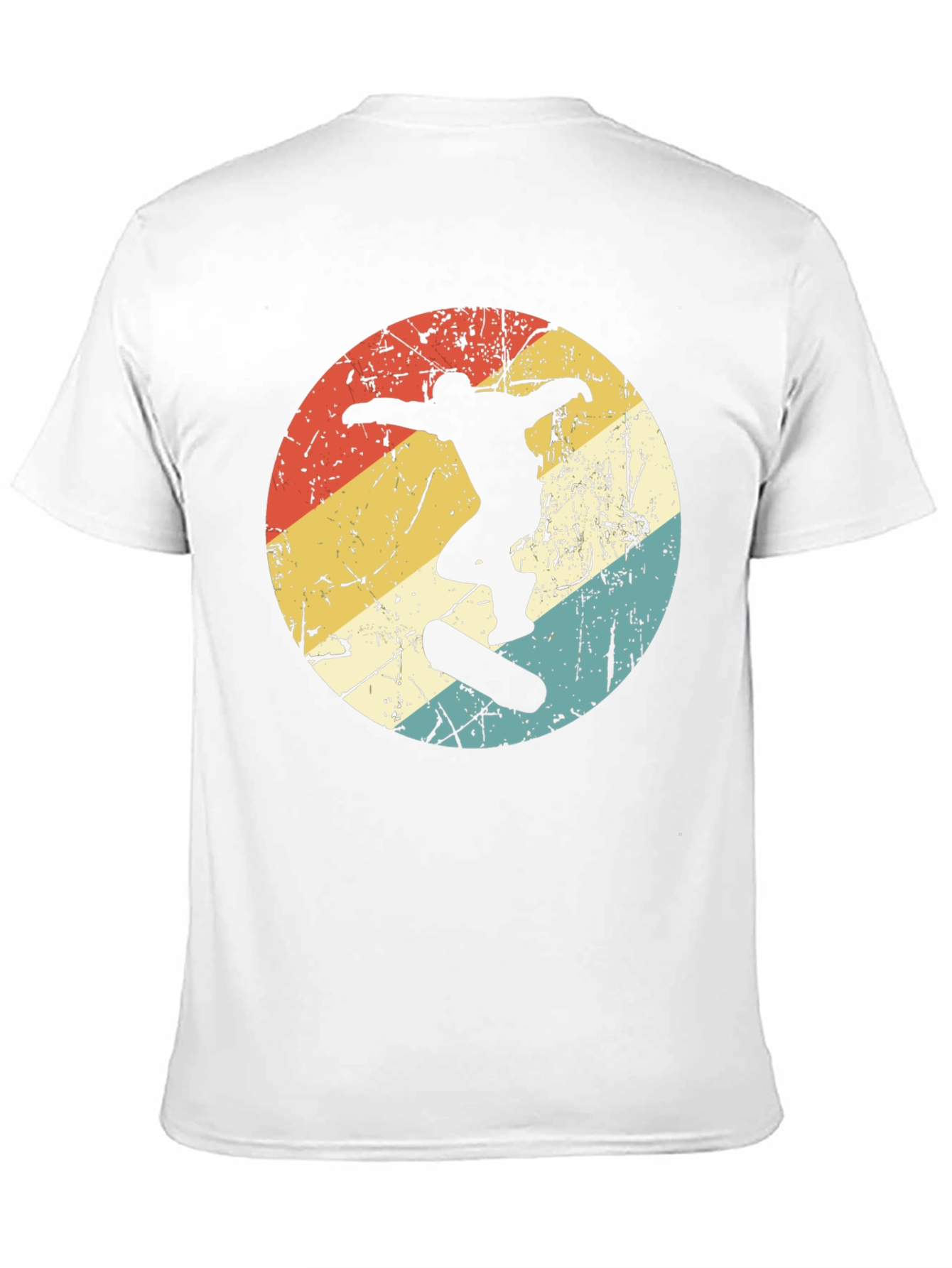 Retro Skateboarder Graphic Tee - Black