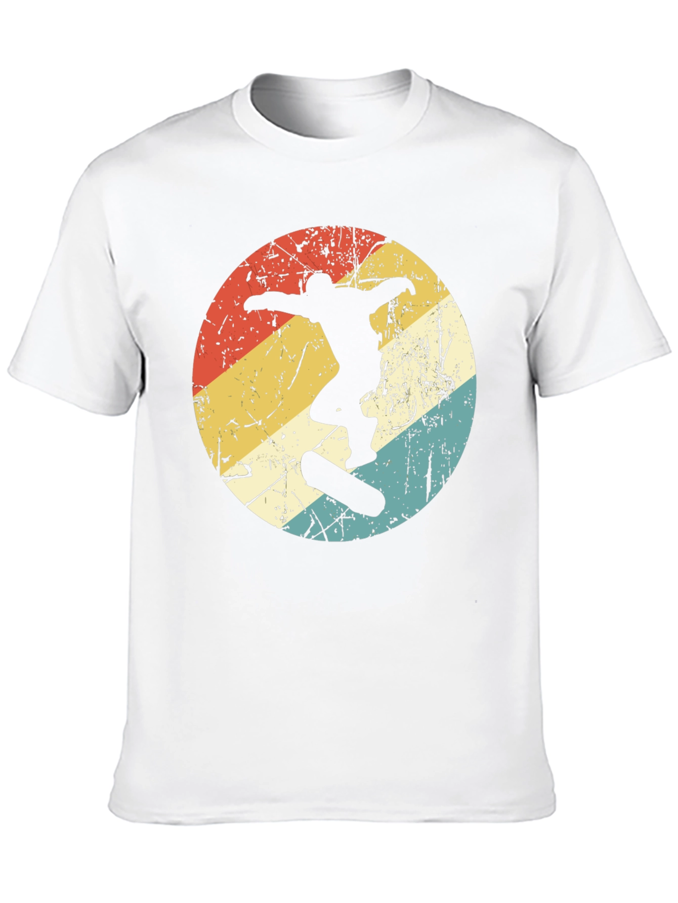 Retro Skateboarder Graphic Tee - Black