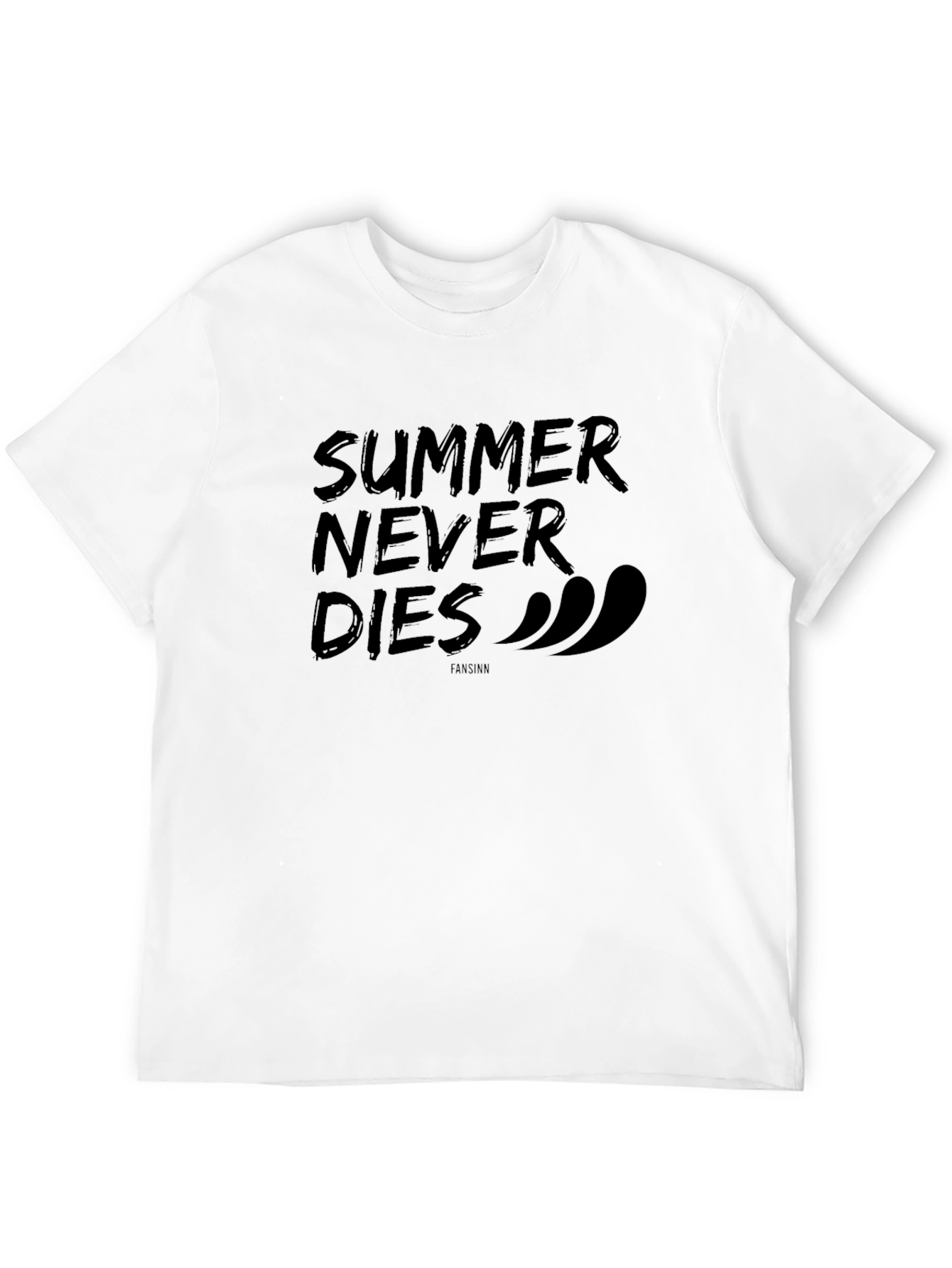 Summer Never Dies Black Graphic Tee