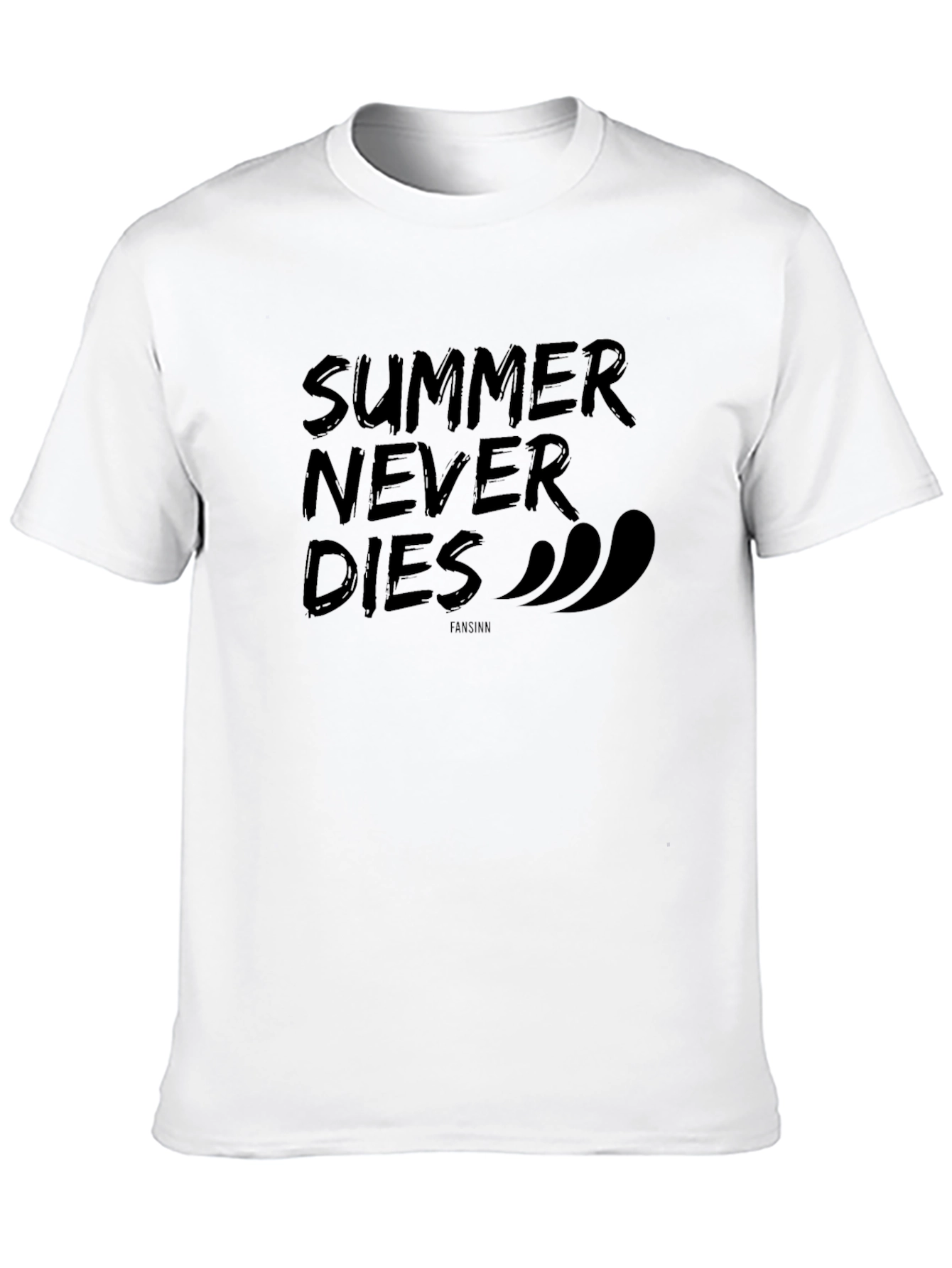Summer Never Dies Black Graphic Tee