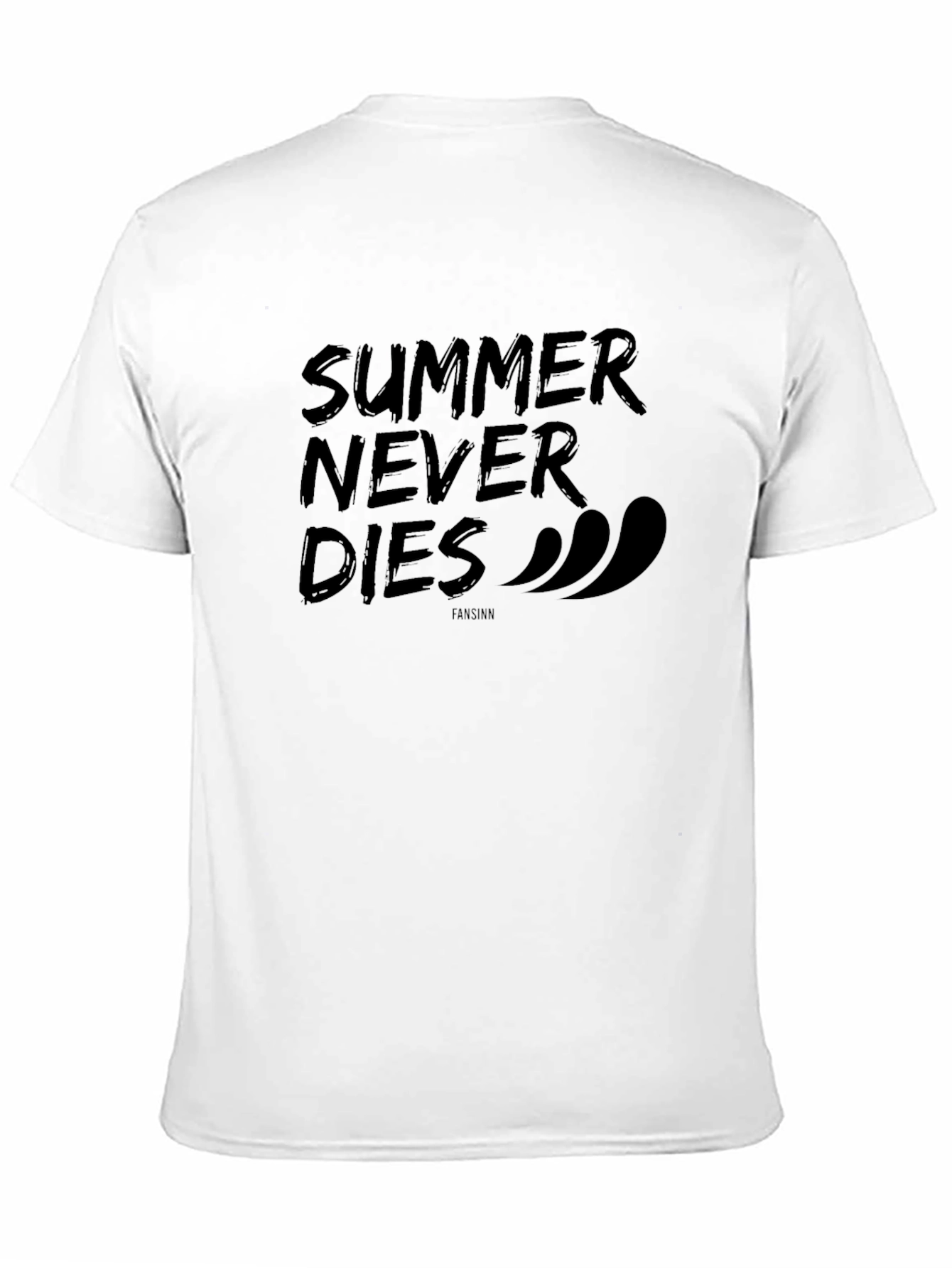 Summer Never Dies Black Graphic Tee