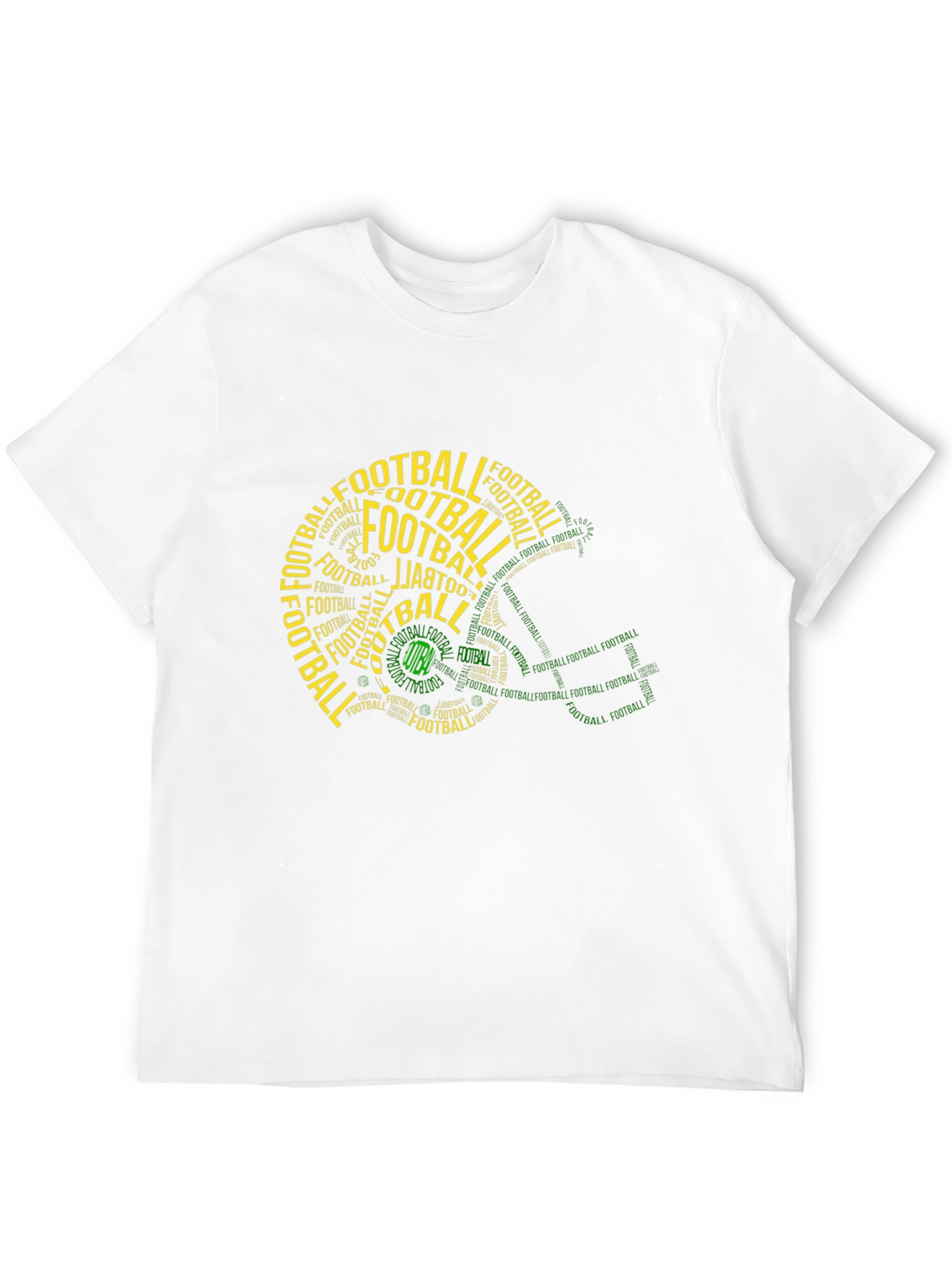 Football Helmet Word Art T-Shirt