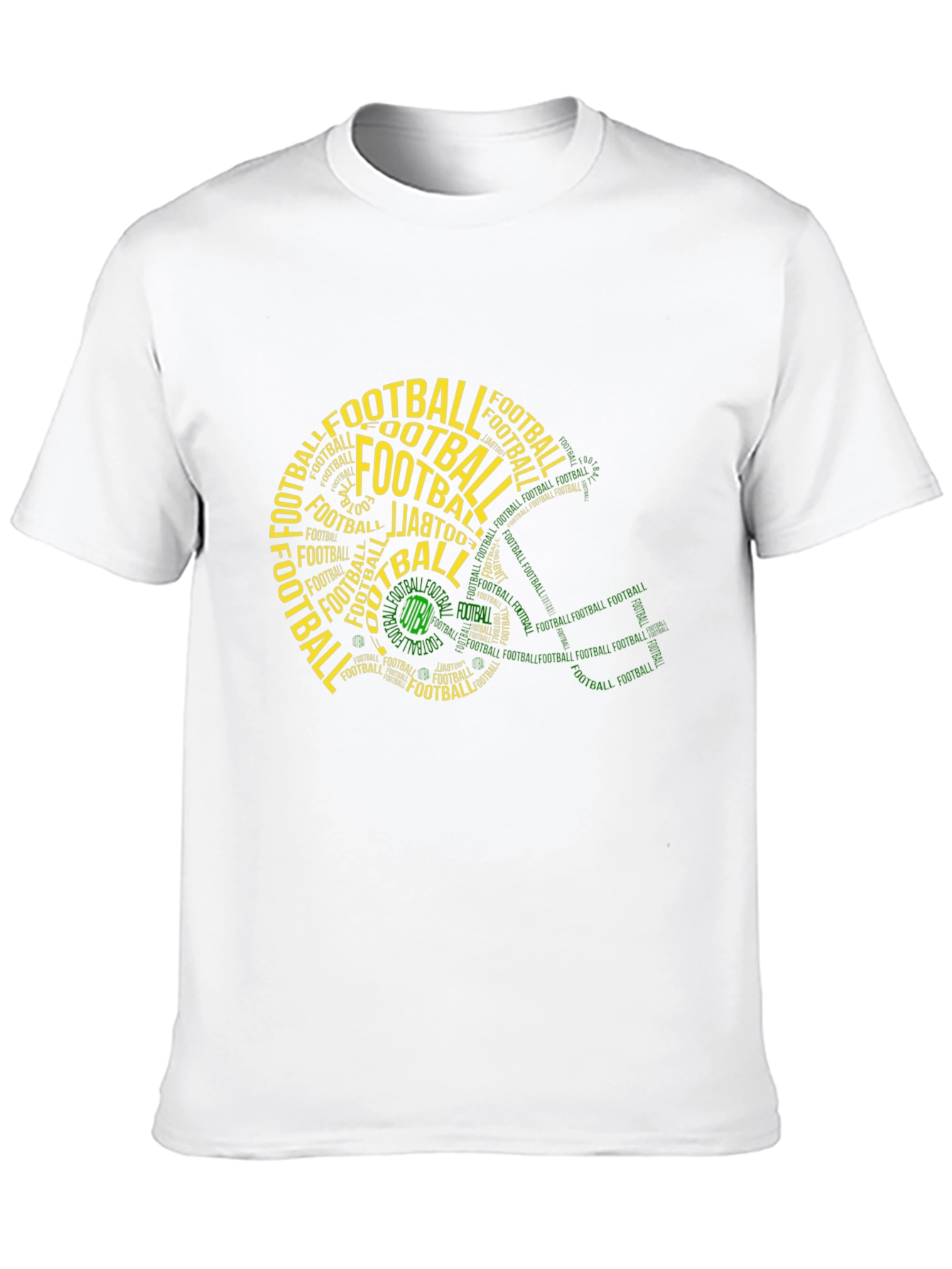 Football Helmet Word Art T-Shirt