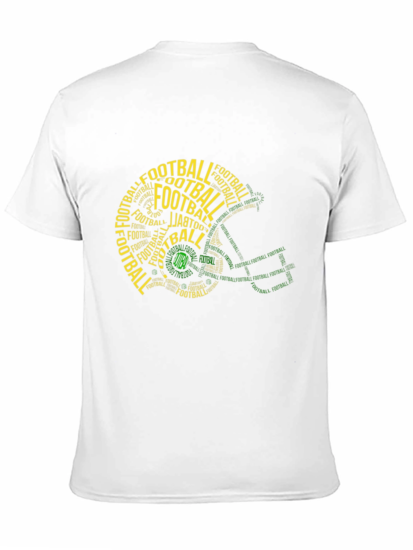 Football Helmet Word Art T-Shirt