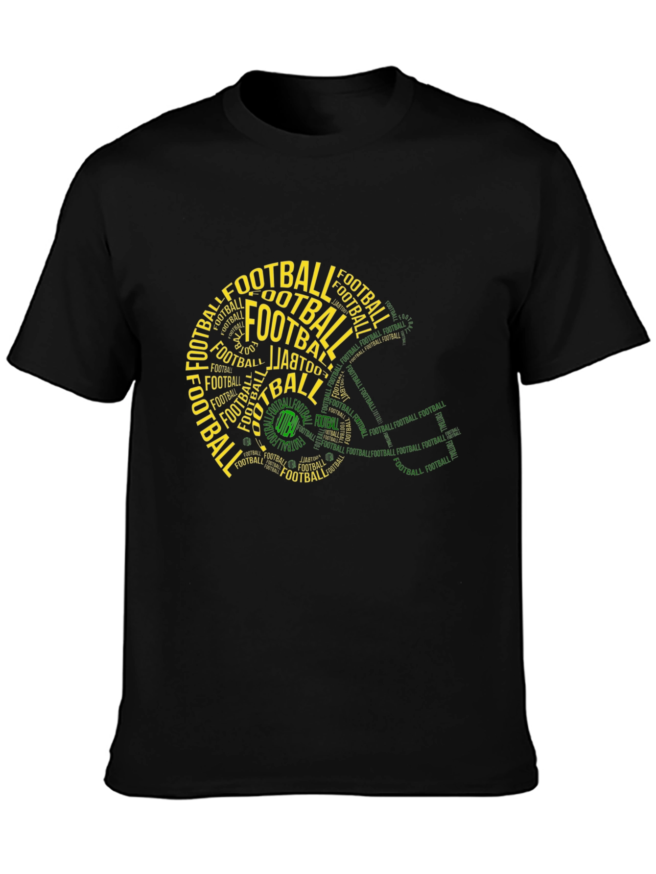 Football Helmet Word Art T-Shirt
