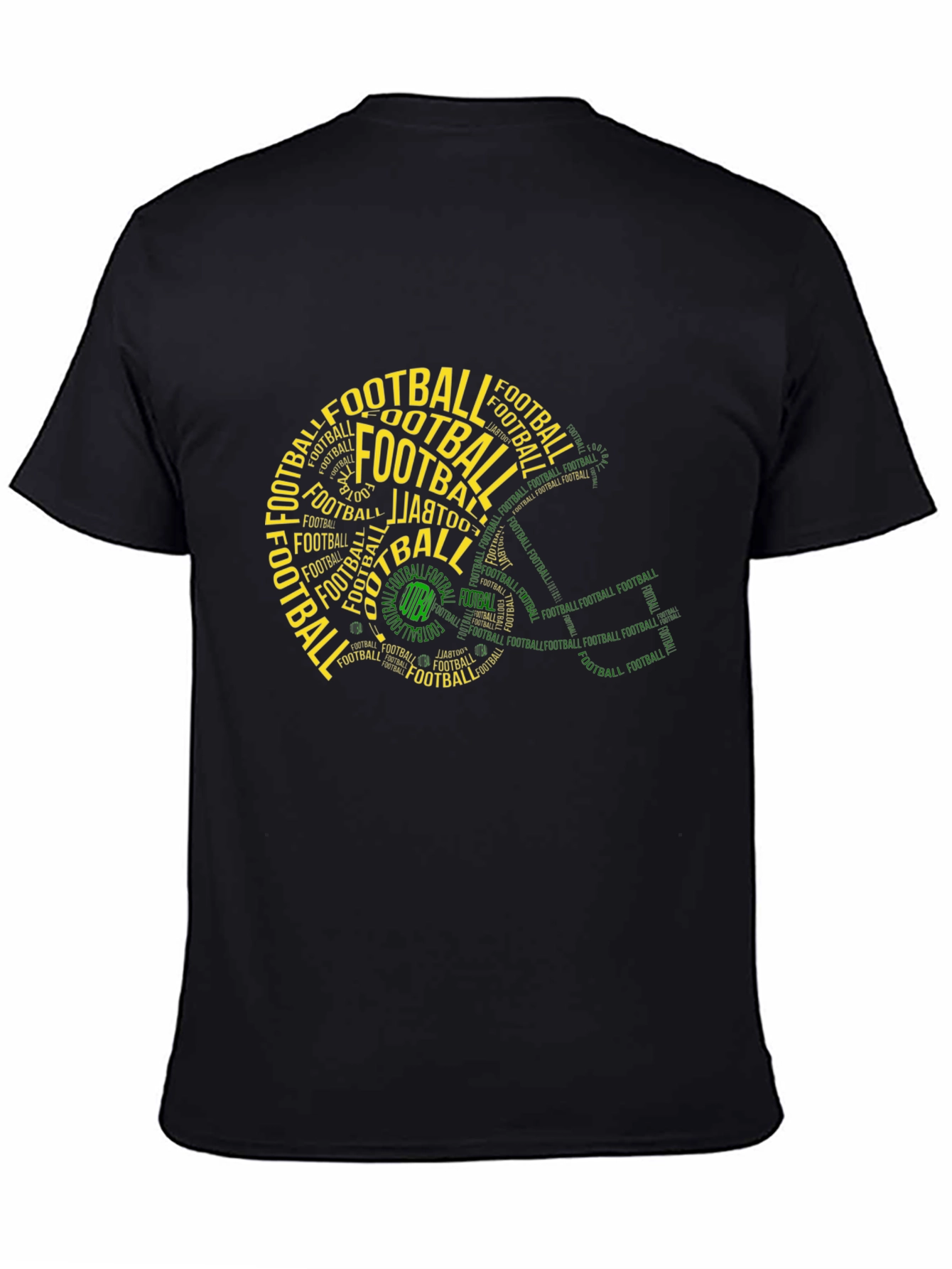 Football Helmet Word Art T-Shirt