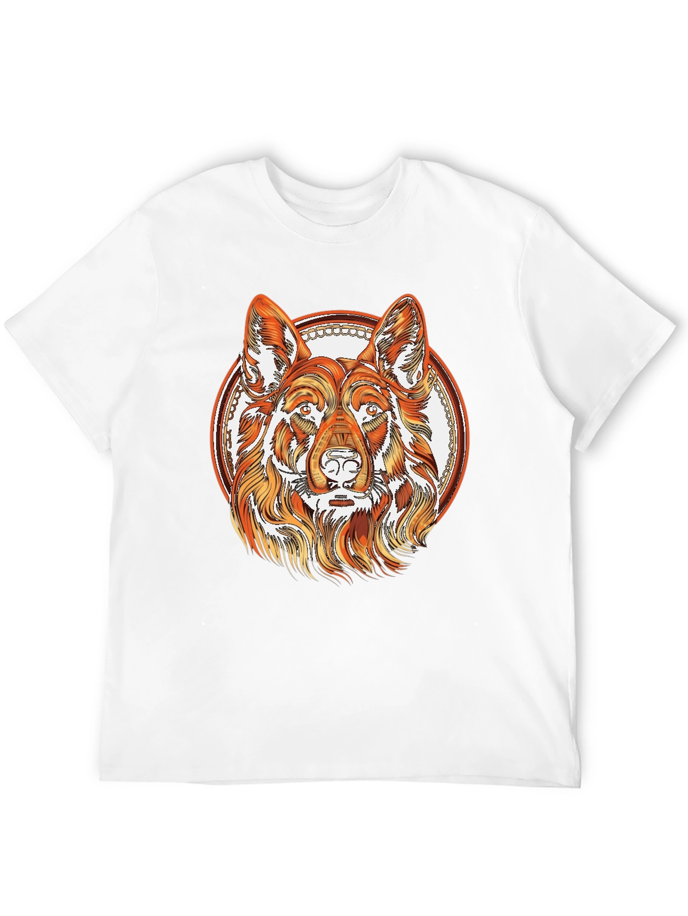 German Shepherd Dog Graphic Black T-Shirt