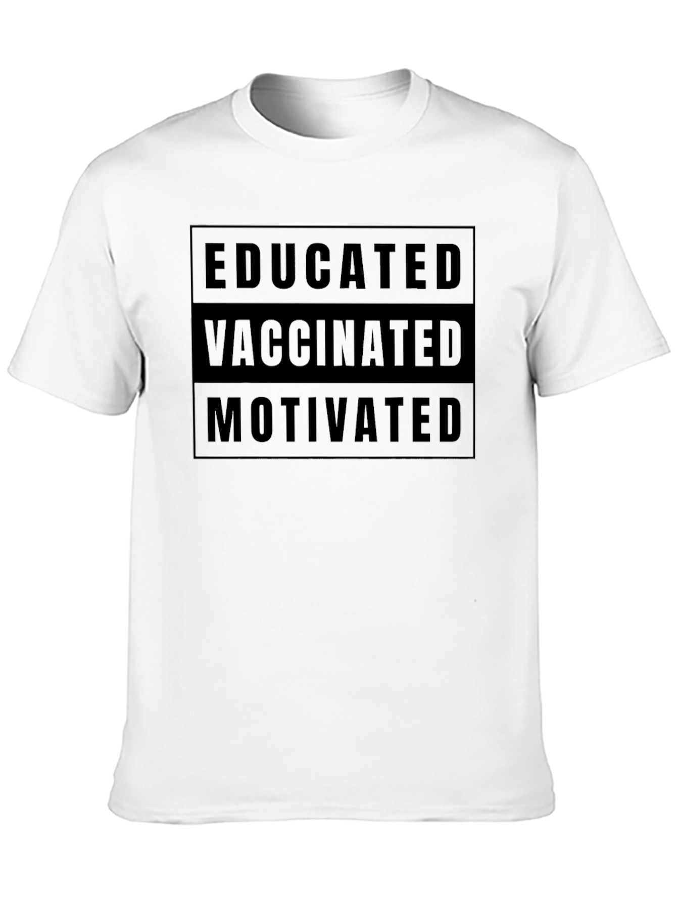Educated Vaccinated Motivated Graphic Tee