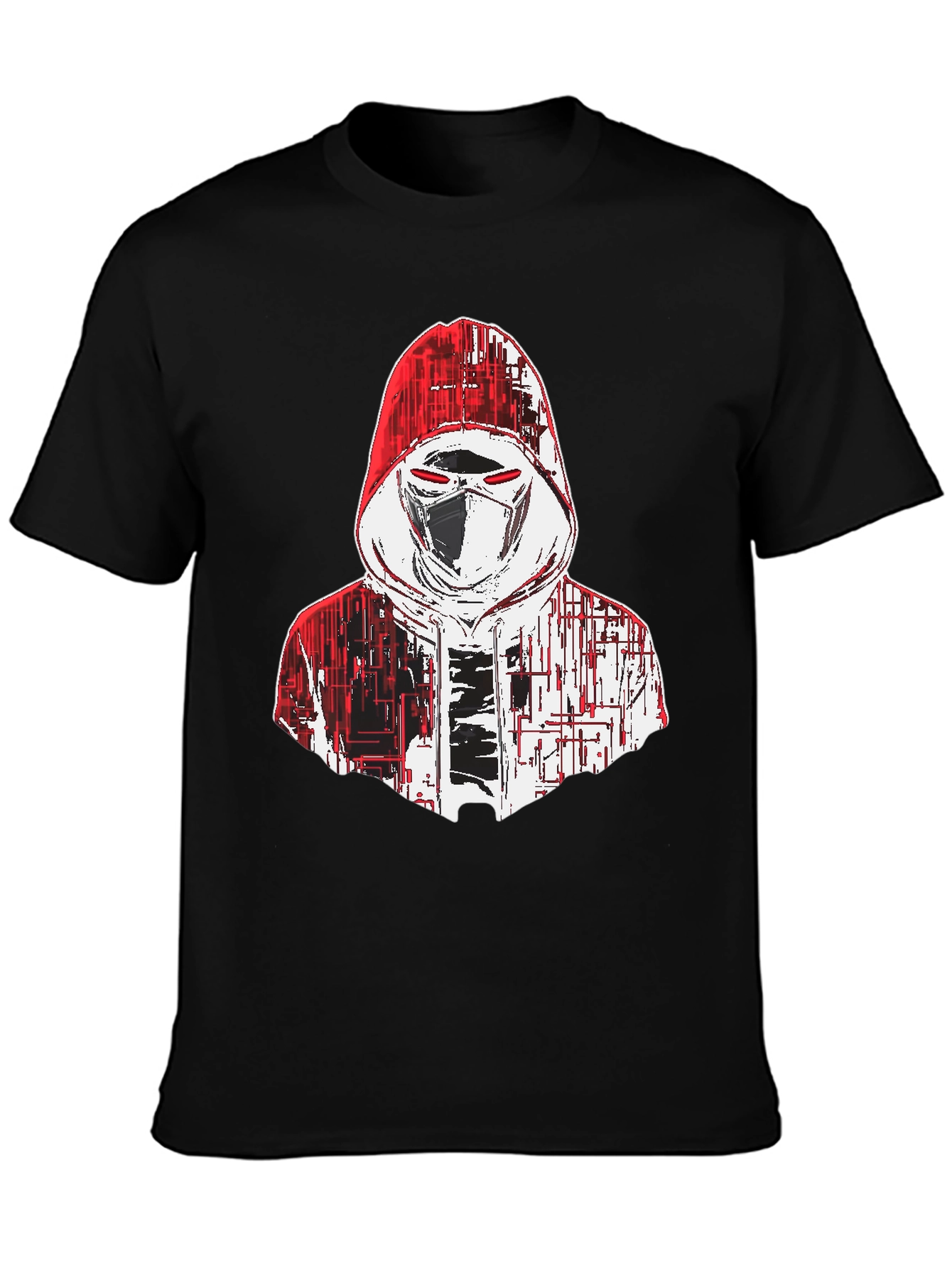 Techwear Masked Hoodie Graphic T-Shirt