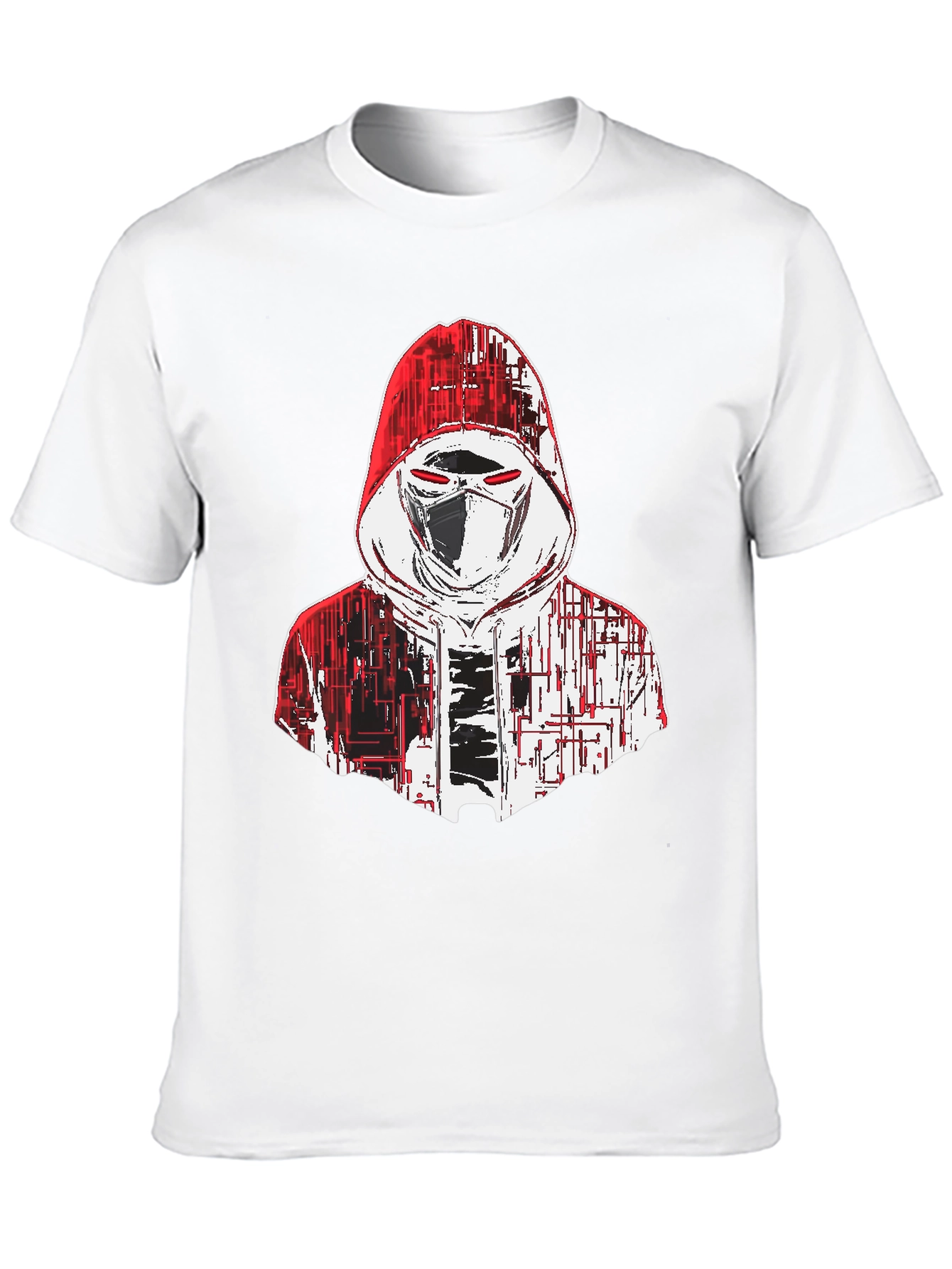 Techwear Masked Hoodie Graphic T-Shirt