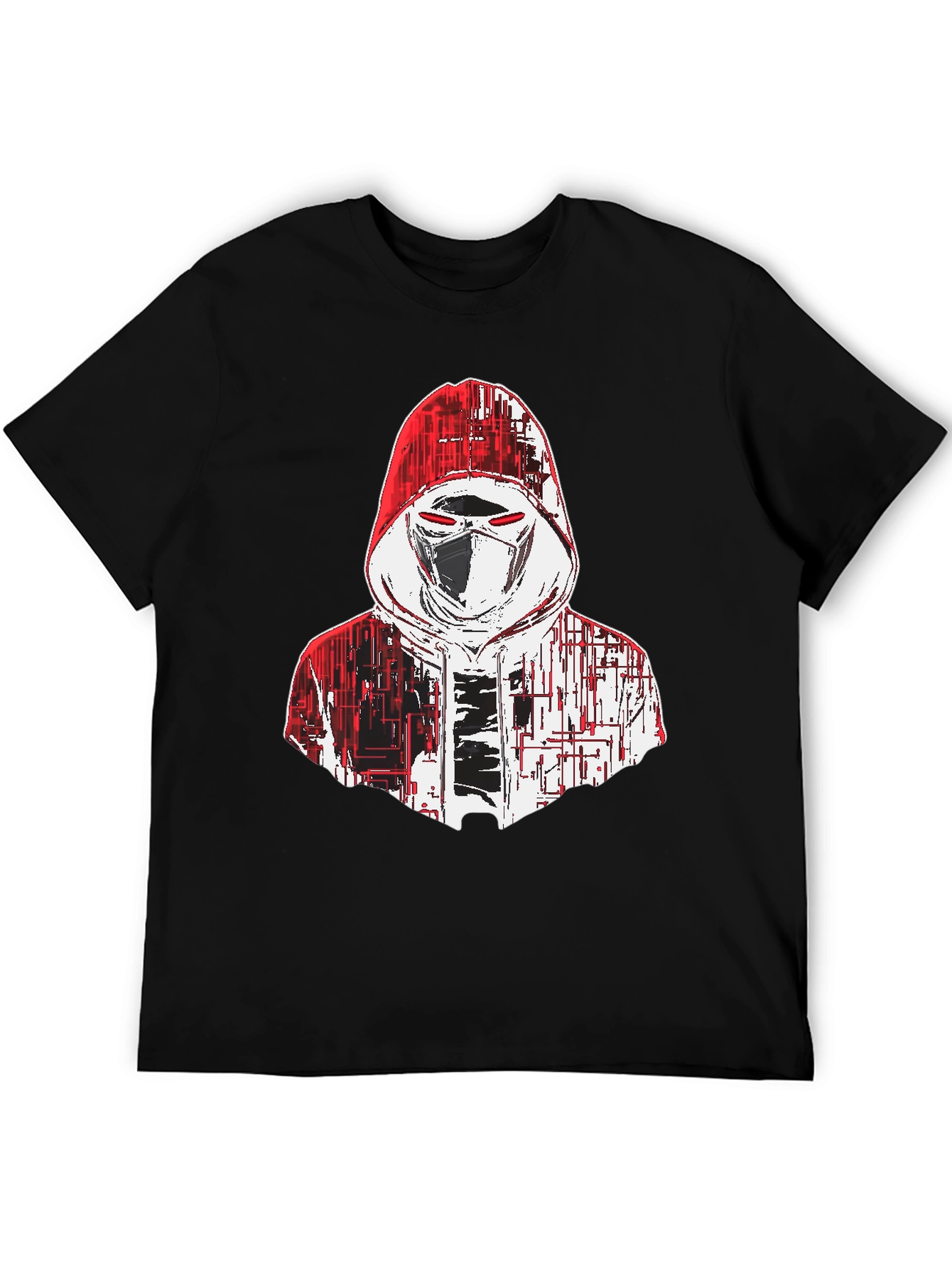 Techwear Masked Hoodie Graphic T-Shirt