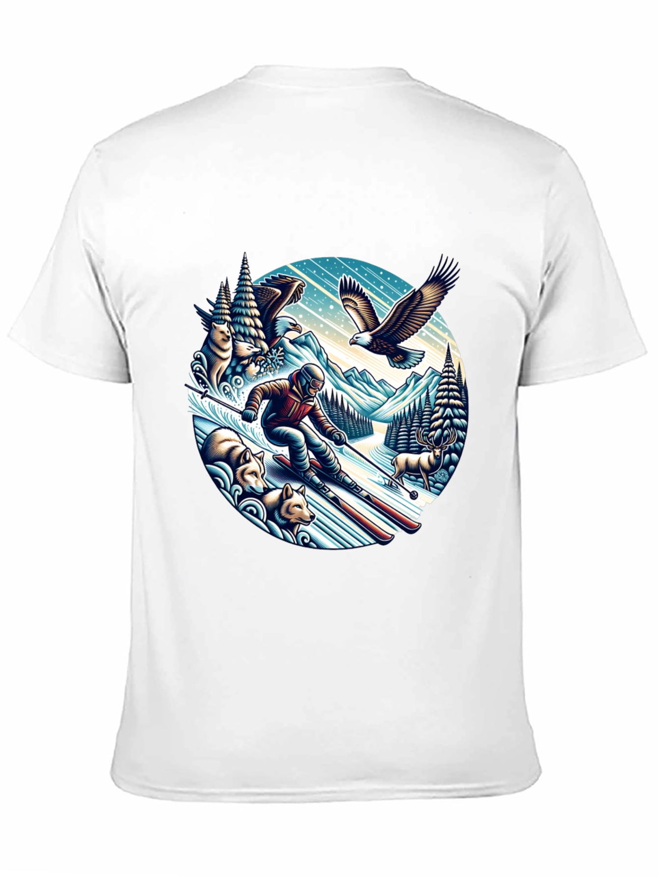 Skiing Adventure Graphic Tee
