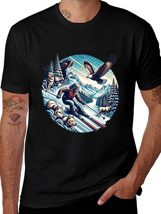 Skiing Adventure Graphic Tee