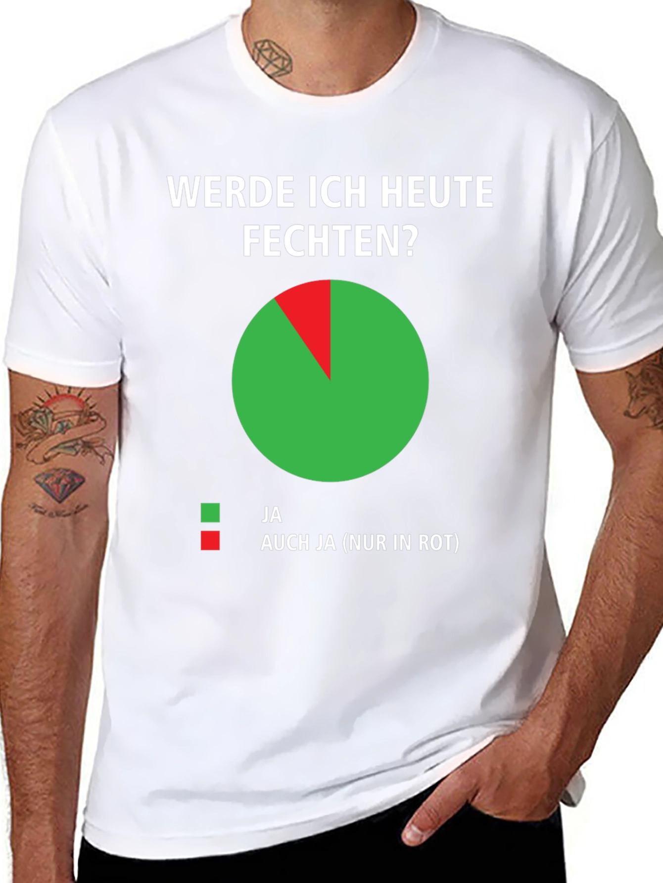 Funny German Fencing T-Shirt - Werde Ich Heute Fechten?