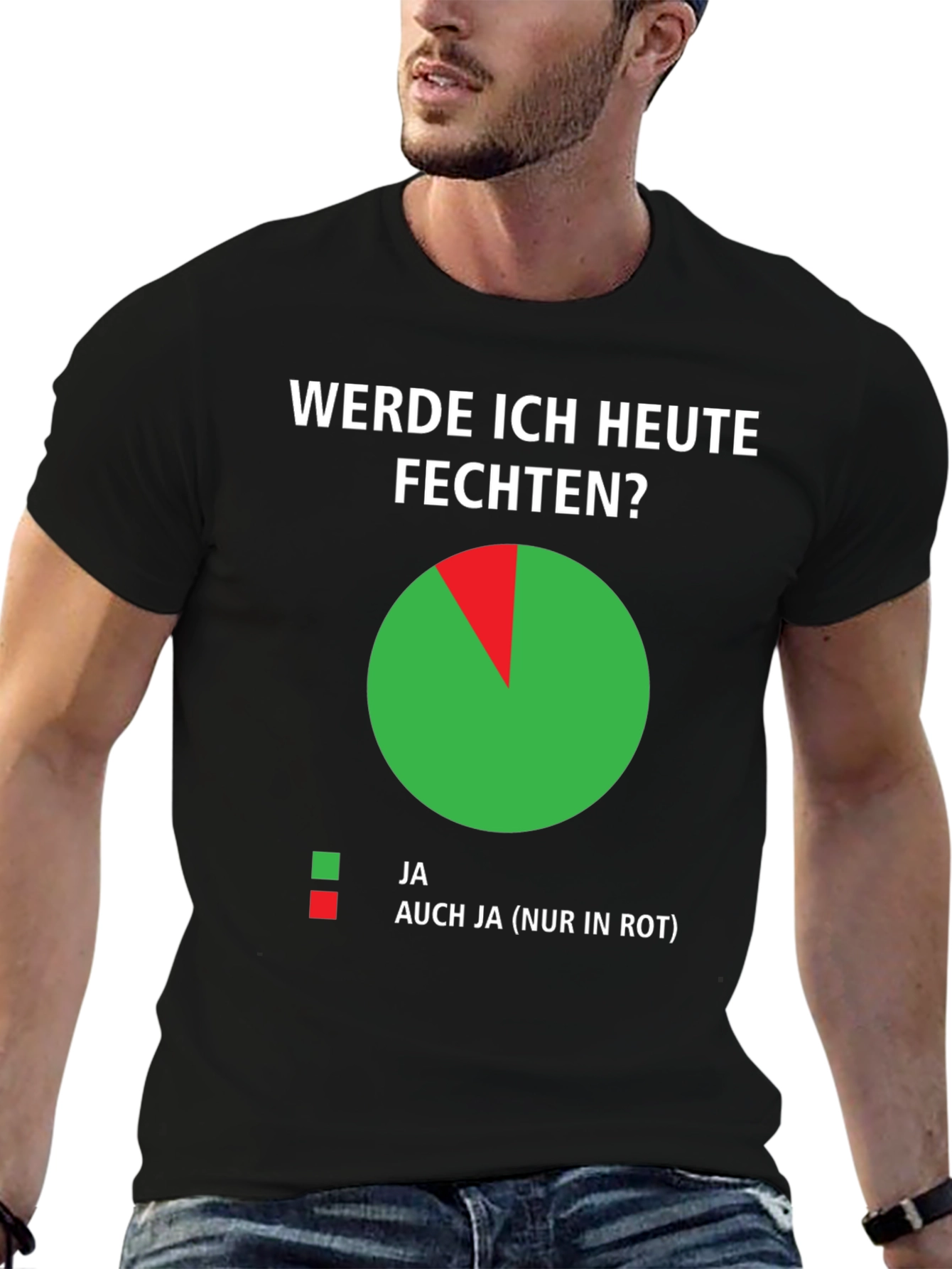 Funny German Fencing T-Shirt - Werde Ich Heute Fechten?