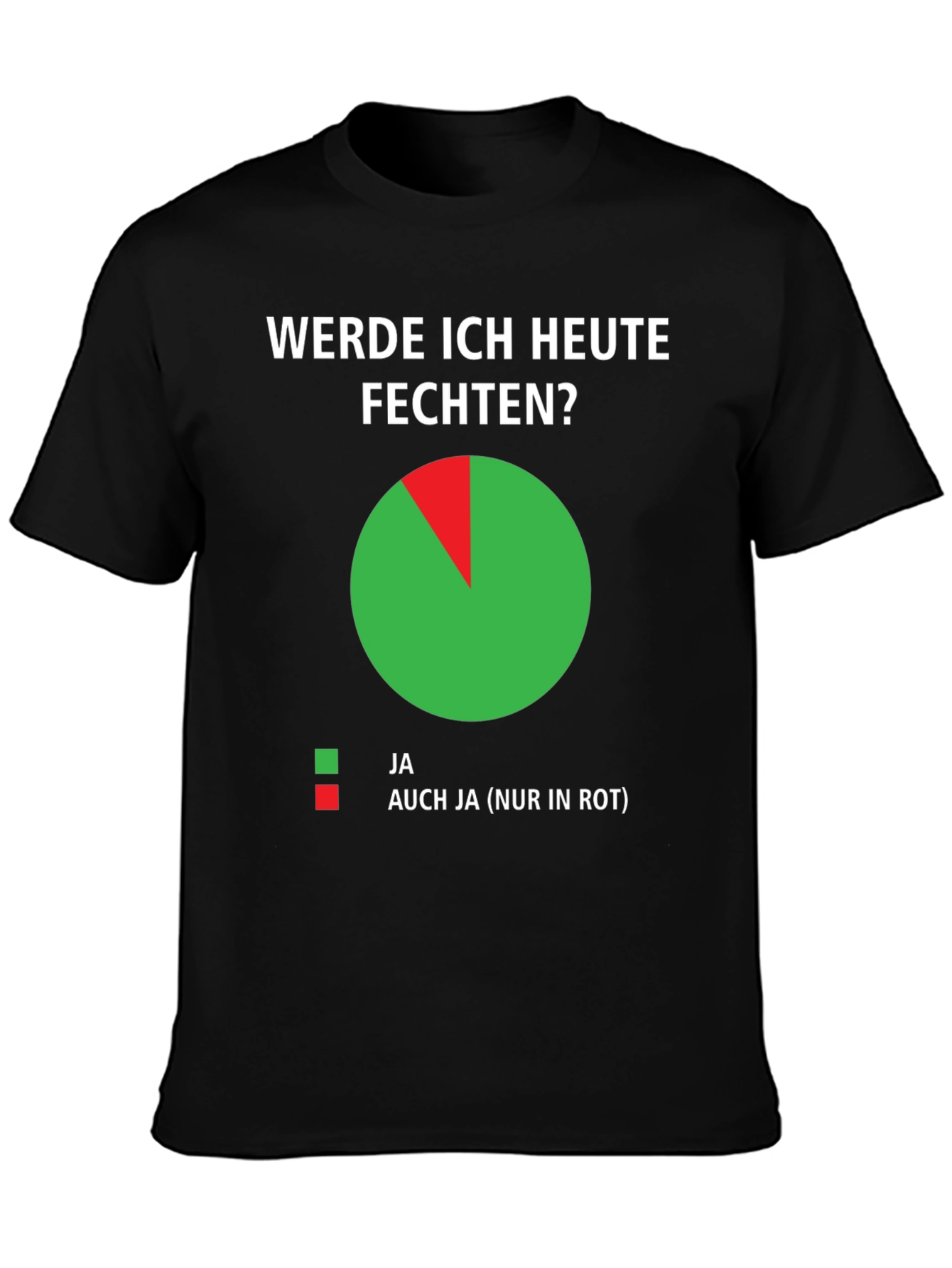 Funny German Fencing T-Shirt - Werde Ich Heute Fechten?