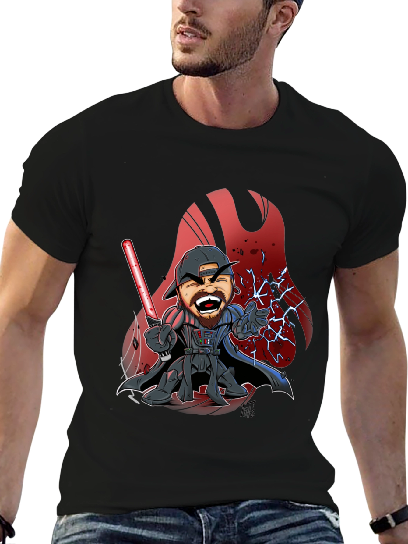 Darth Vader Cartoon Graphic T-Shirt