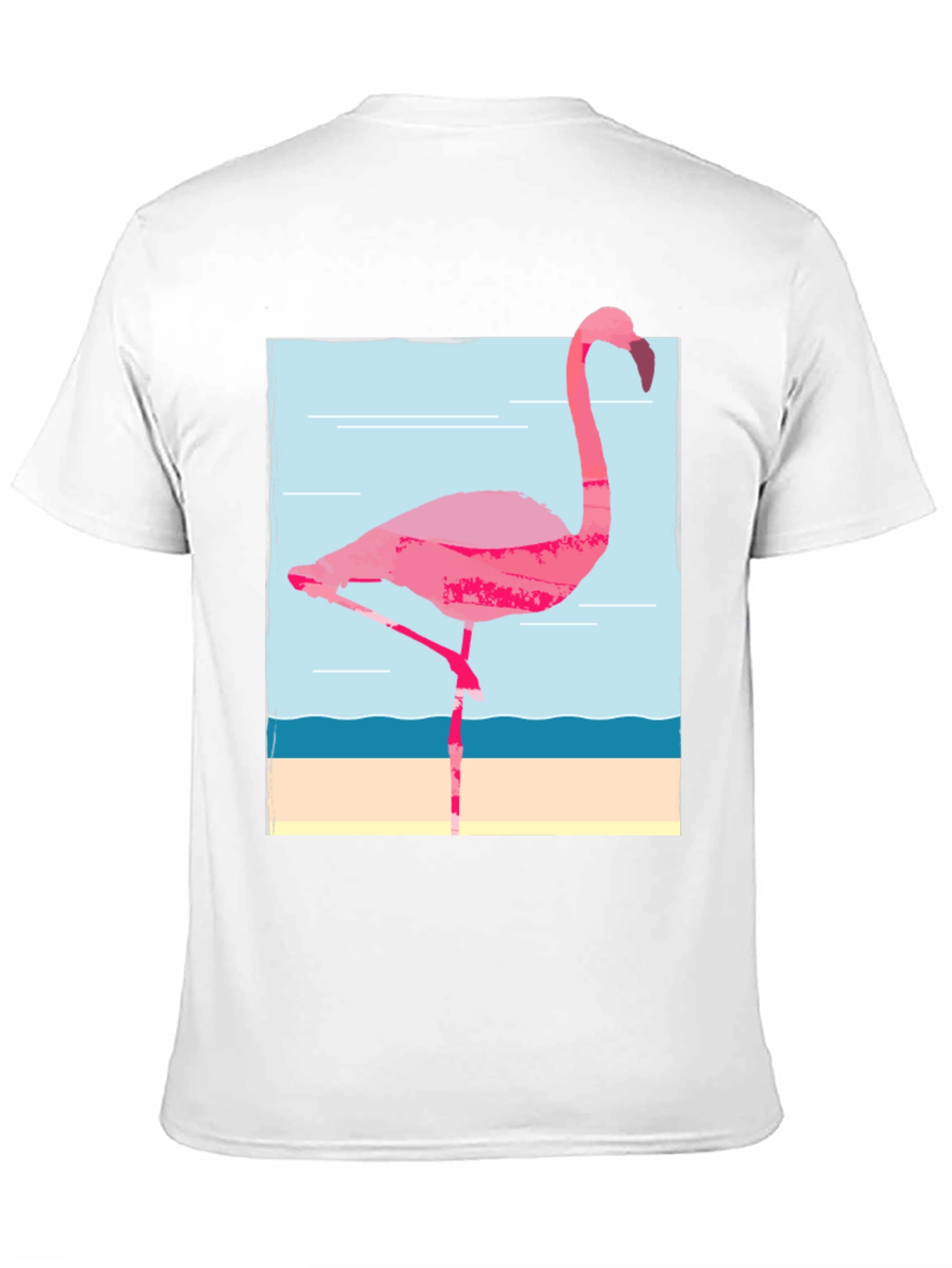 Flamingo Graphic Tee - Black Cotton T-Shirt