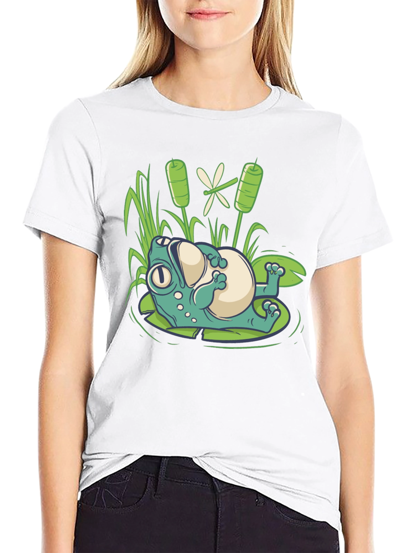 Relaxed Frog T-Shirt - Lily Pad Lounger