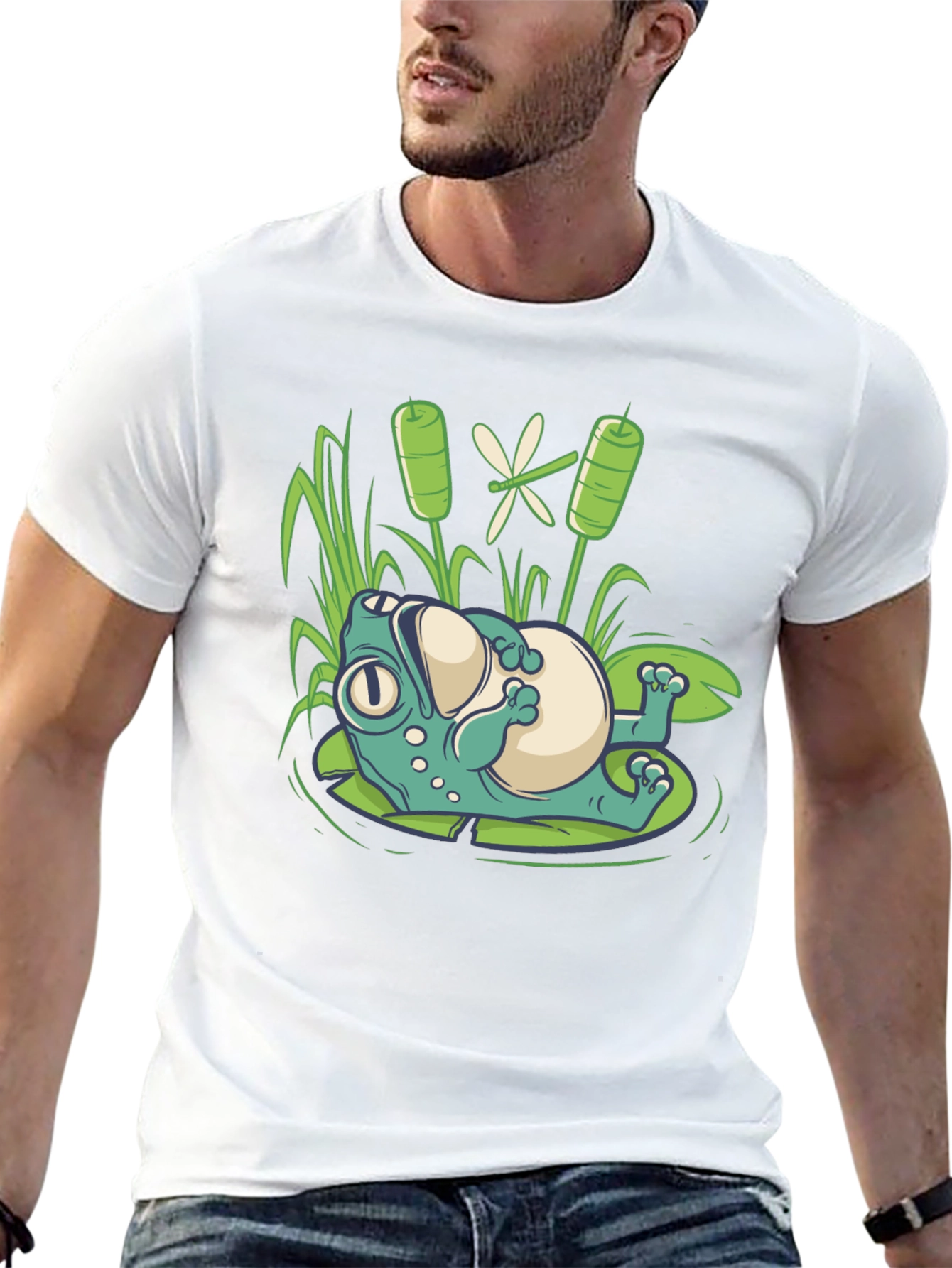 Relaxed Frog T-Shirt - Lily Pad Lounger